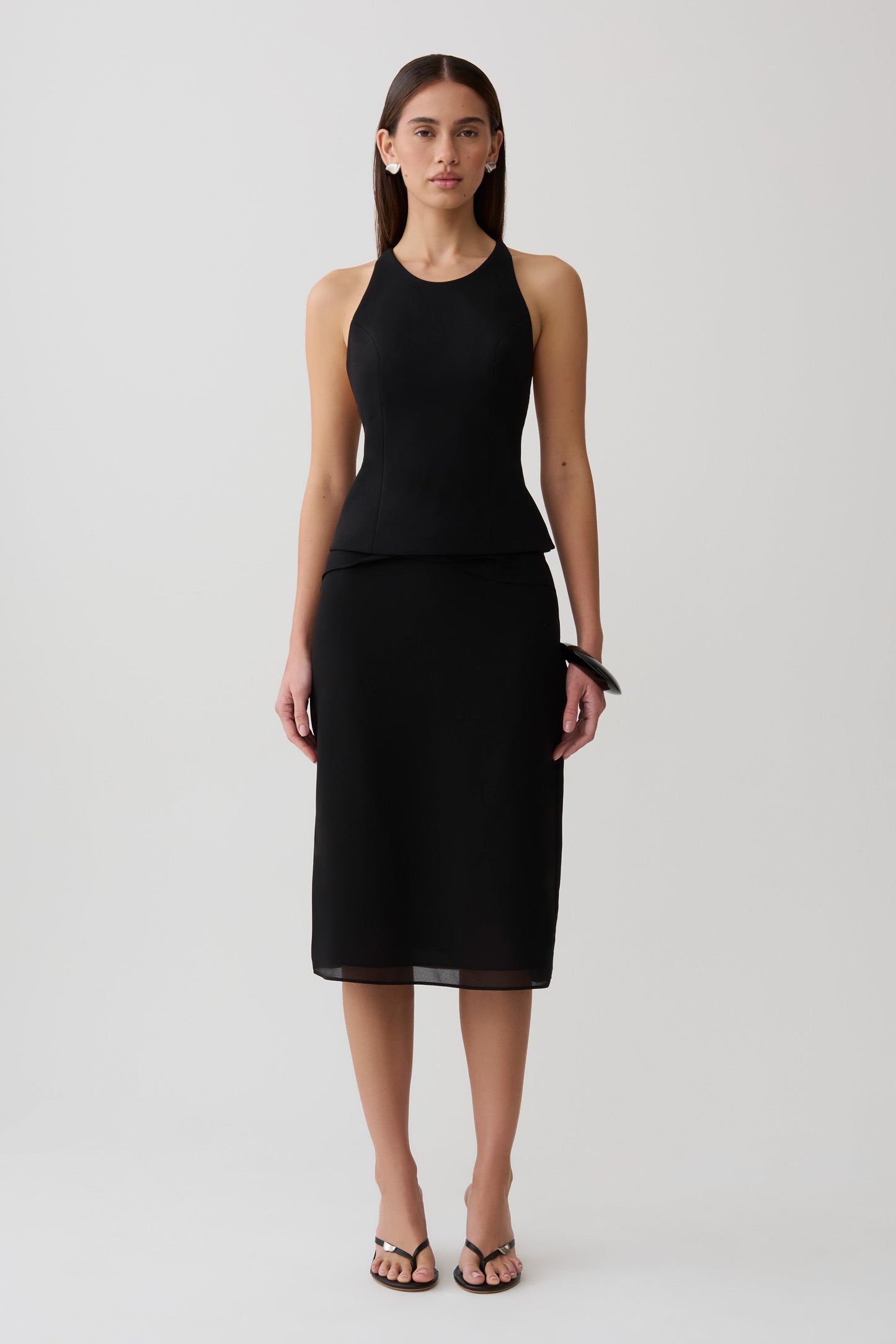 Bernadette Hardware Sleeveless Top - Black