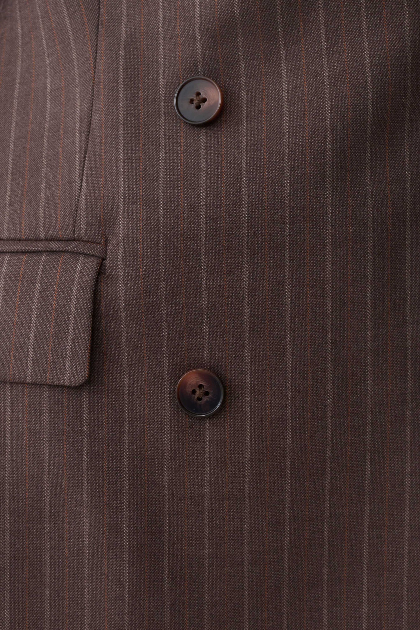 Phoebe Double Breasted Blazer - Brown Stripe