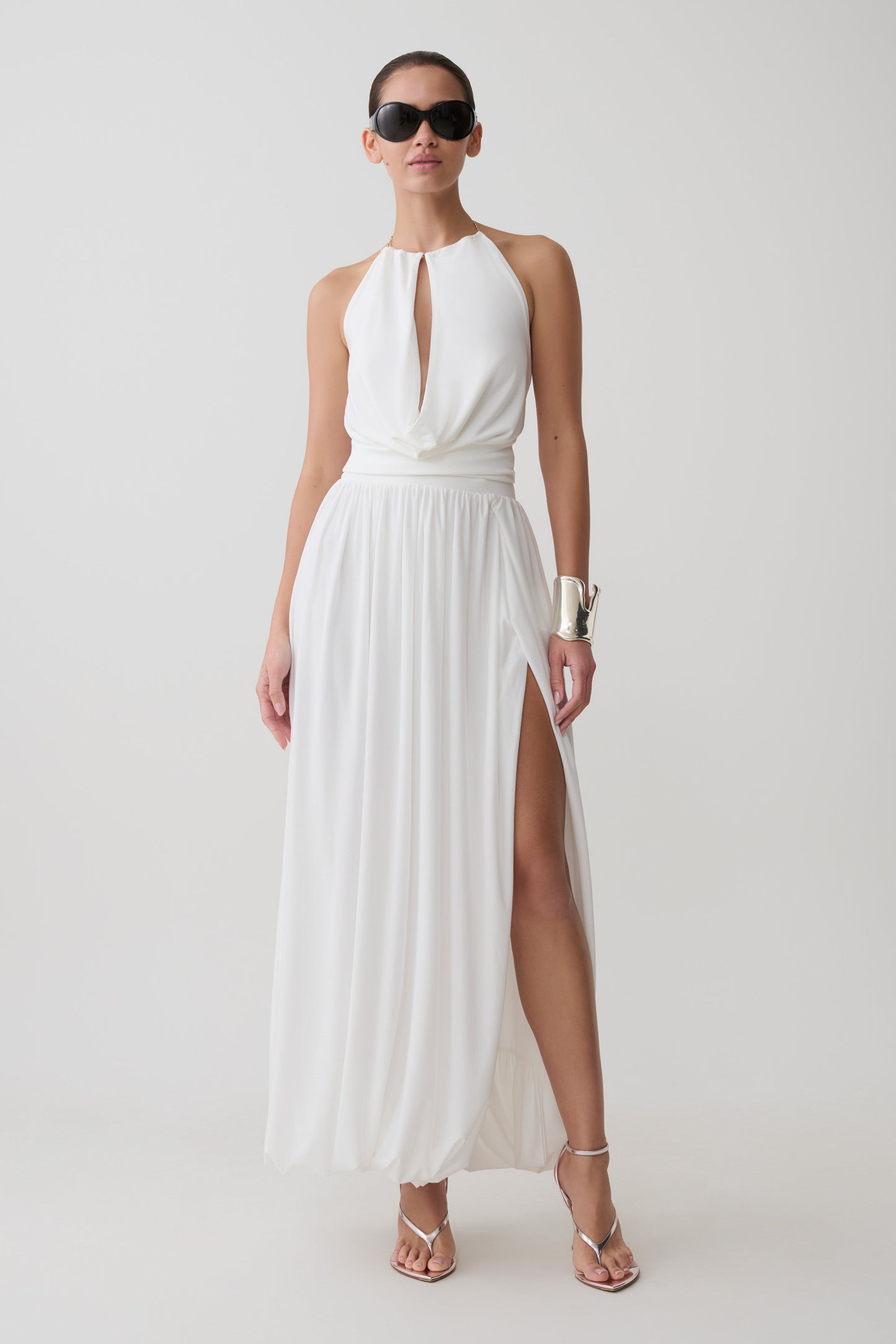 Banks Halter Neck Top With Hardware - White