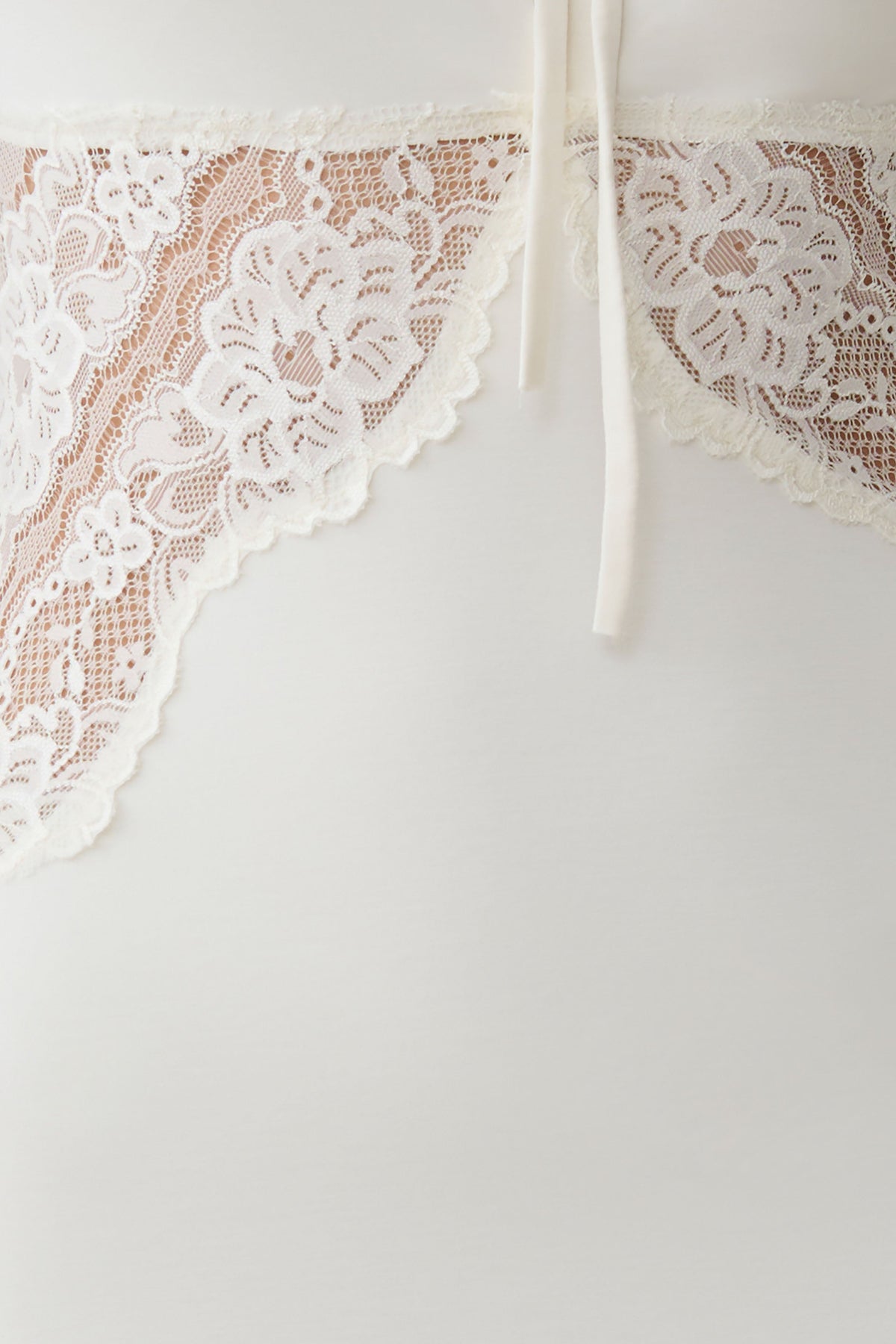 Elethea Lace Slinky Maxi Dress - Ivory