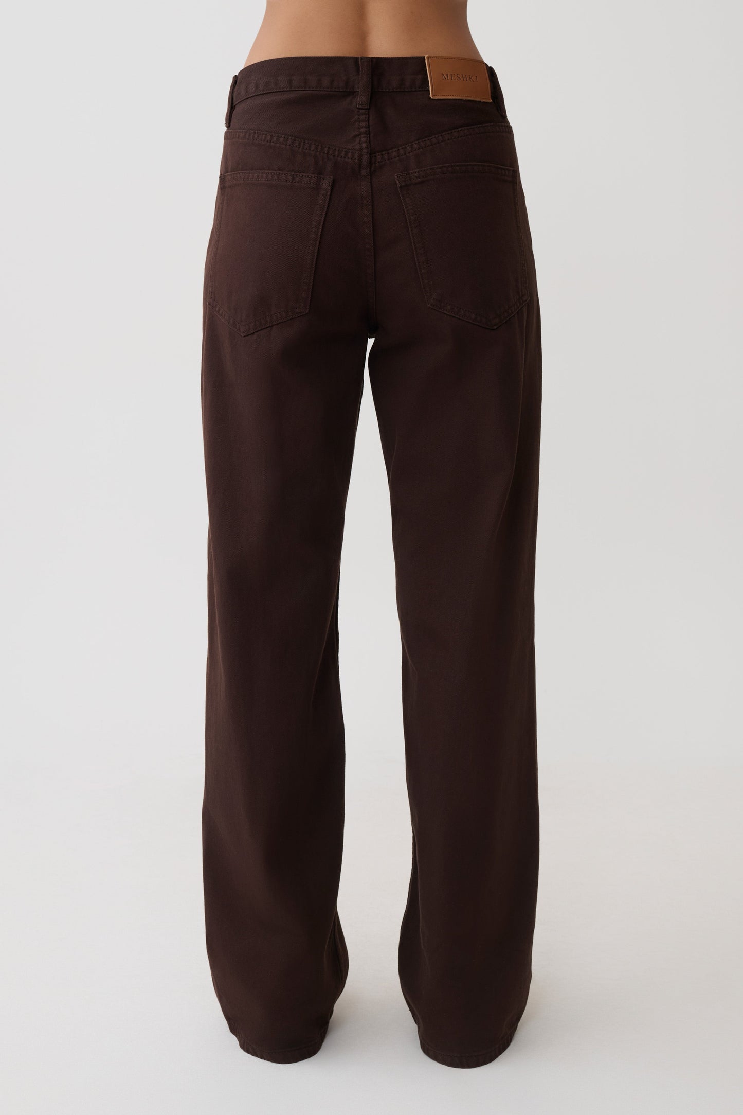 Mannon Mid Rise Denim Jeans - Chocolate