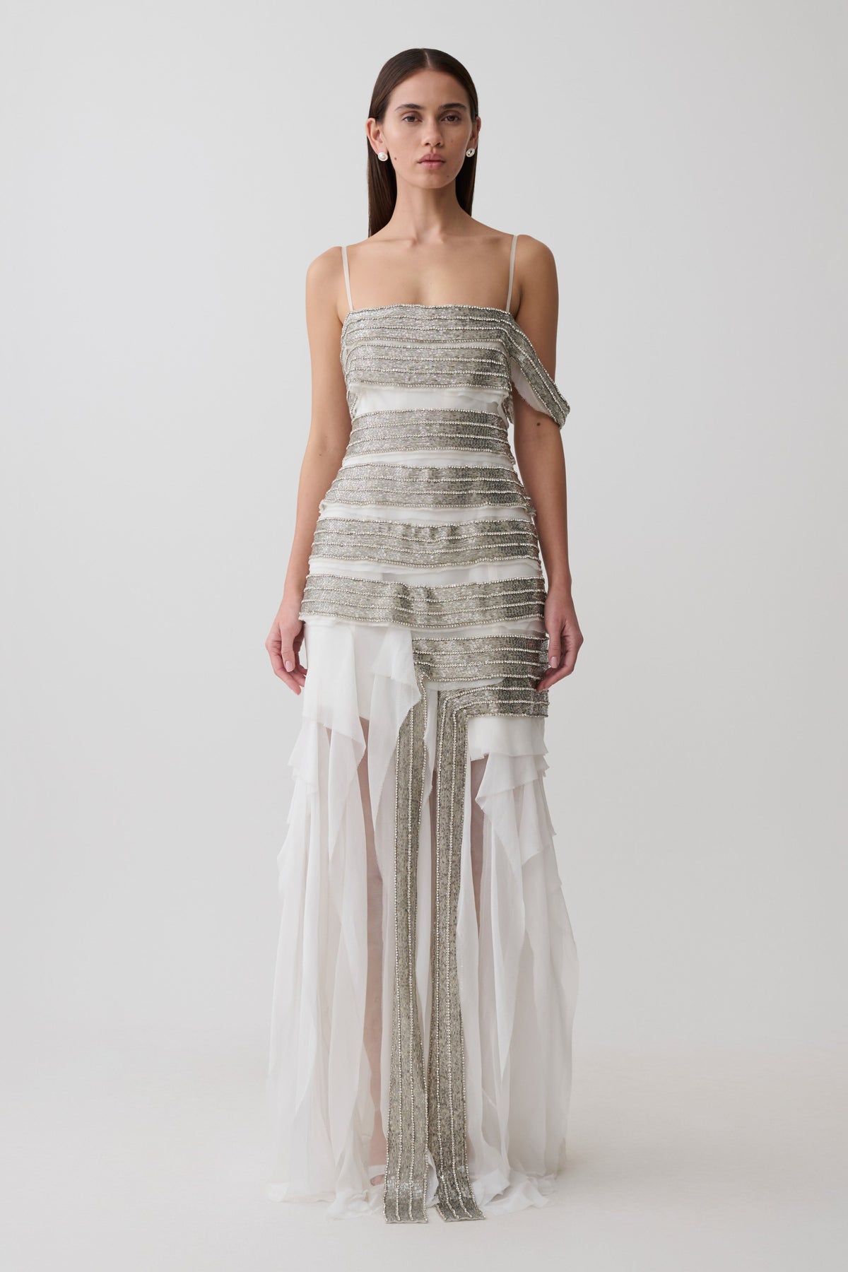 Jaide Embellished Maxi Dress - White