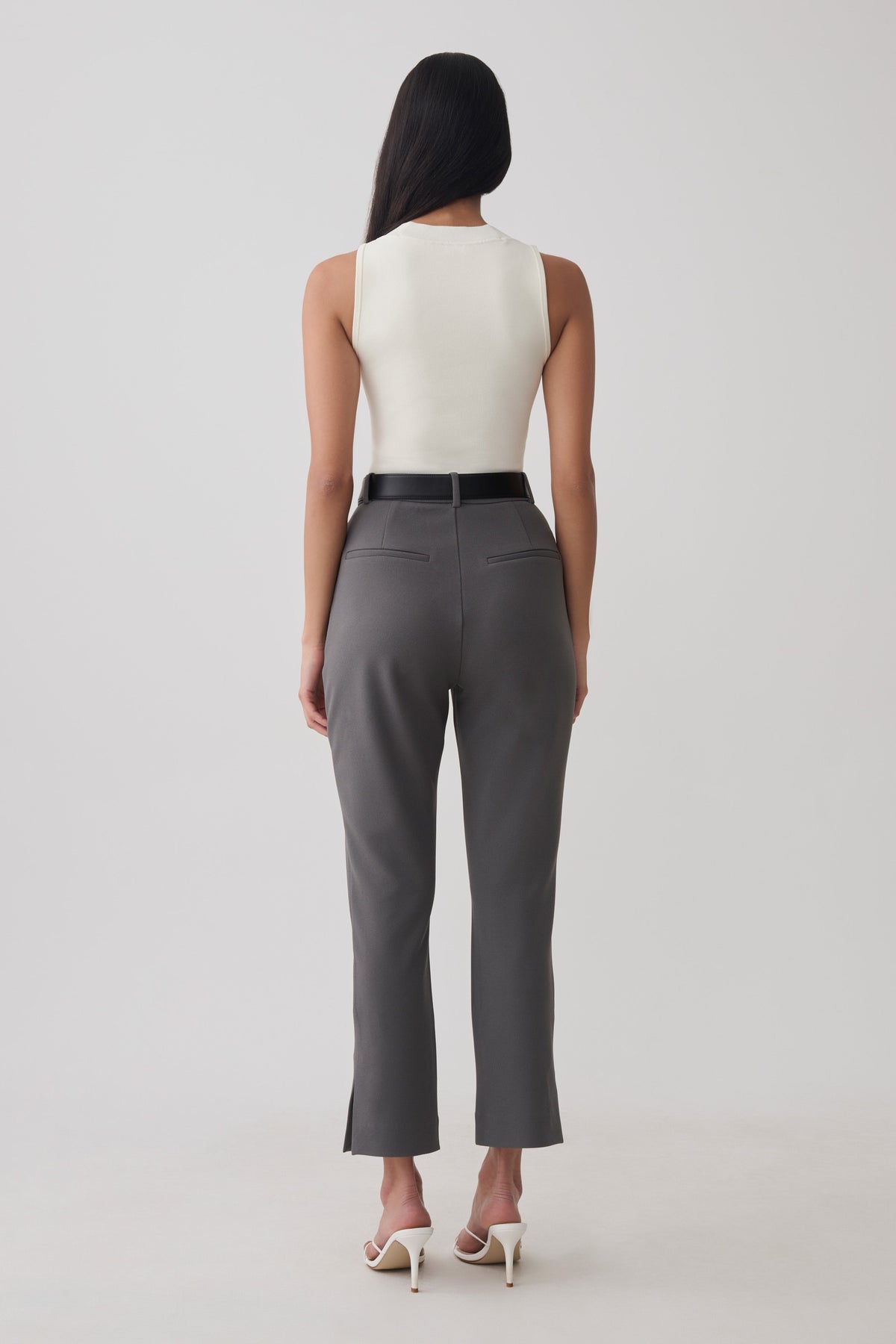 Jaimen Crepe Pants - Charcoal