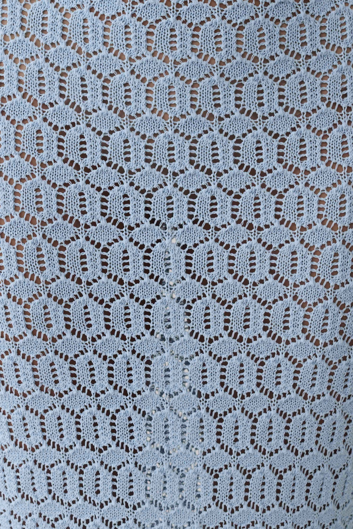 Courtney Crochet Knit Maxi Skirt - Pale Blue