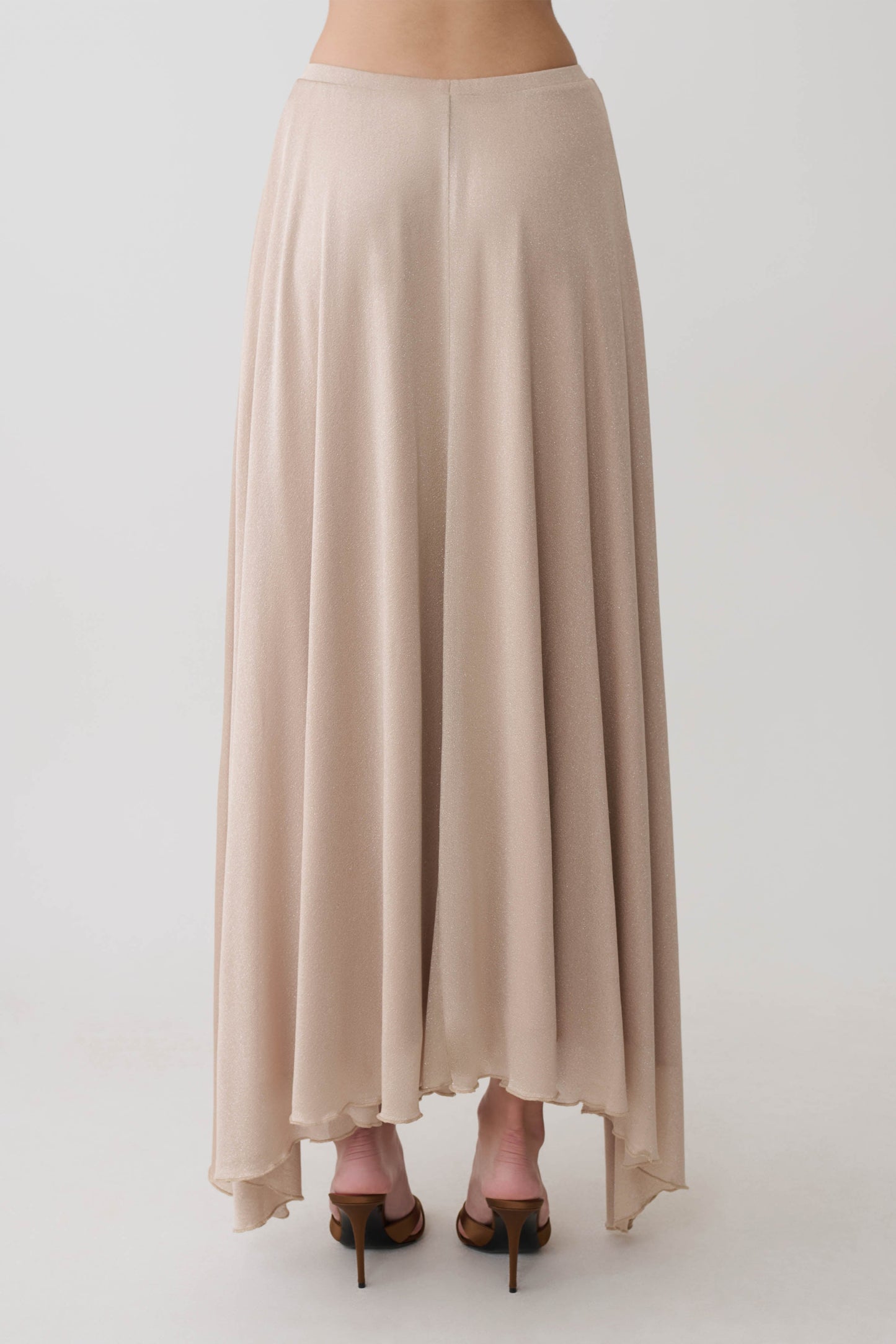 Nola Lurex Maxi Skirt - Gold