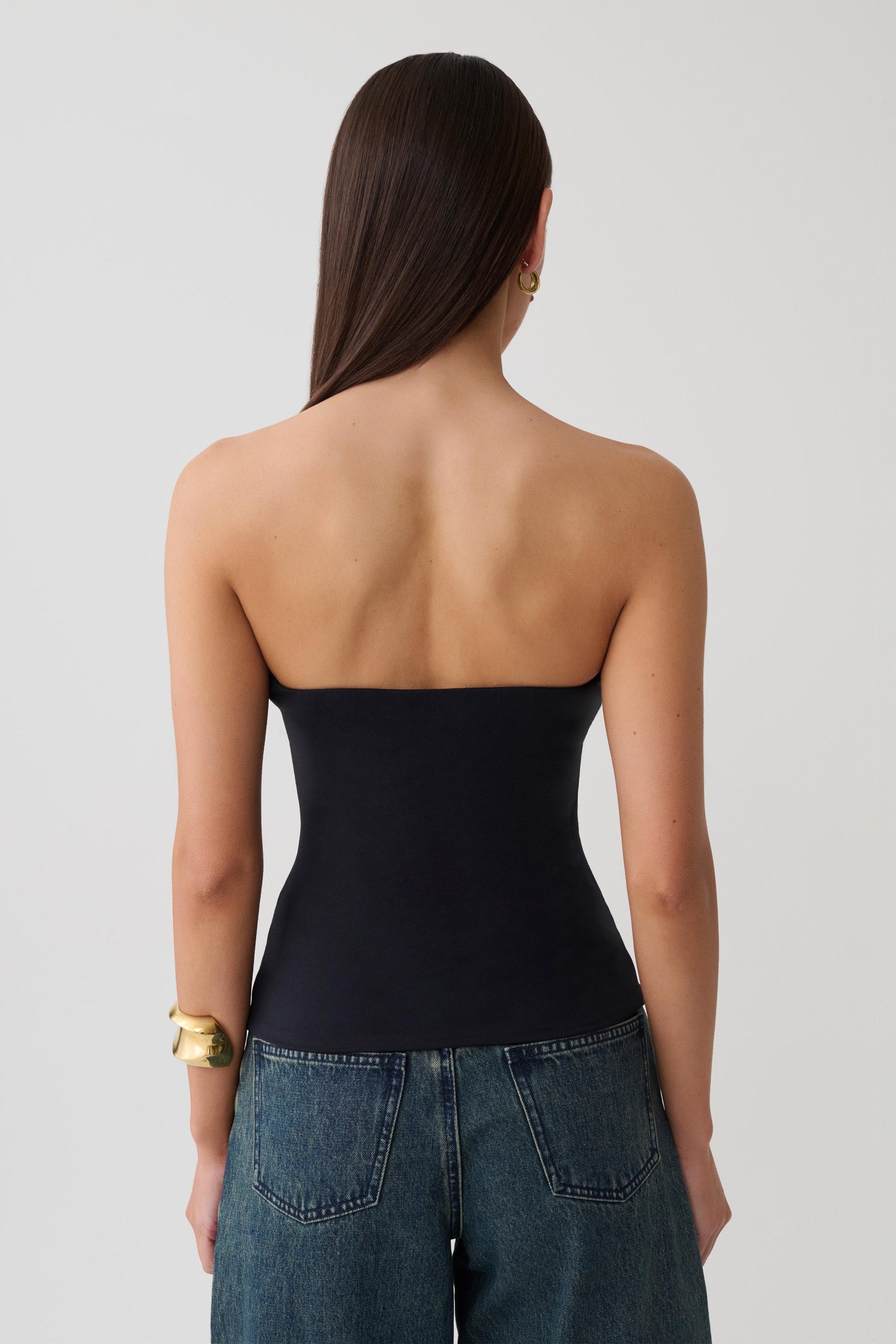 Harley Strapless Bandeau Top - Black