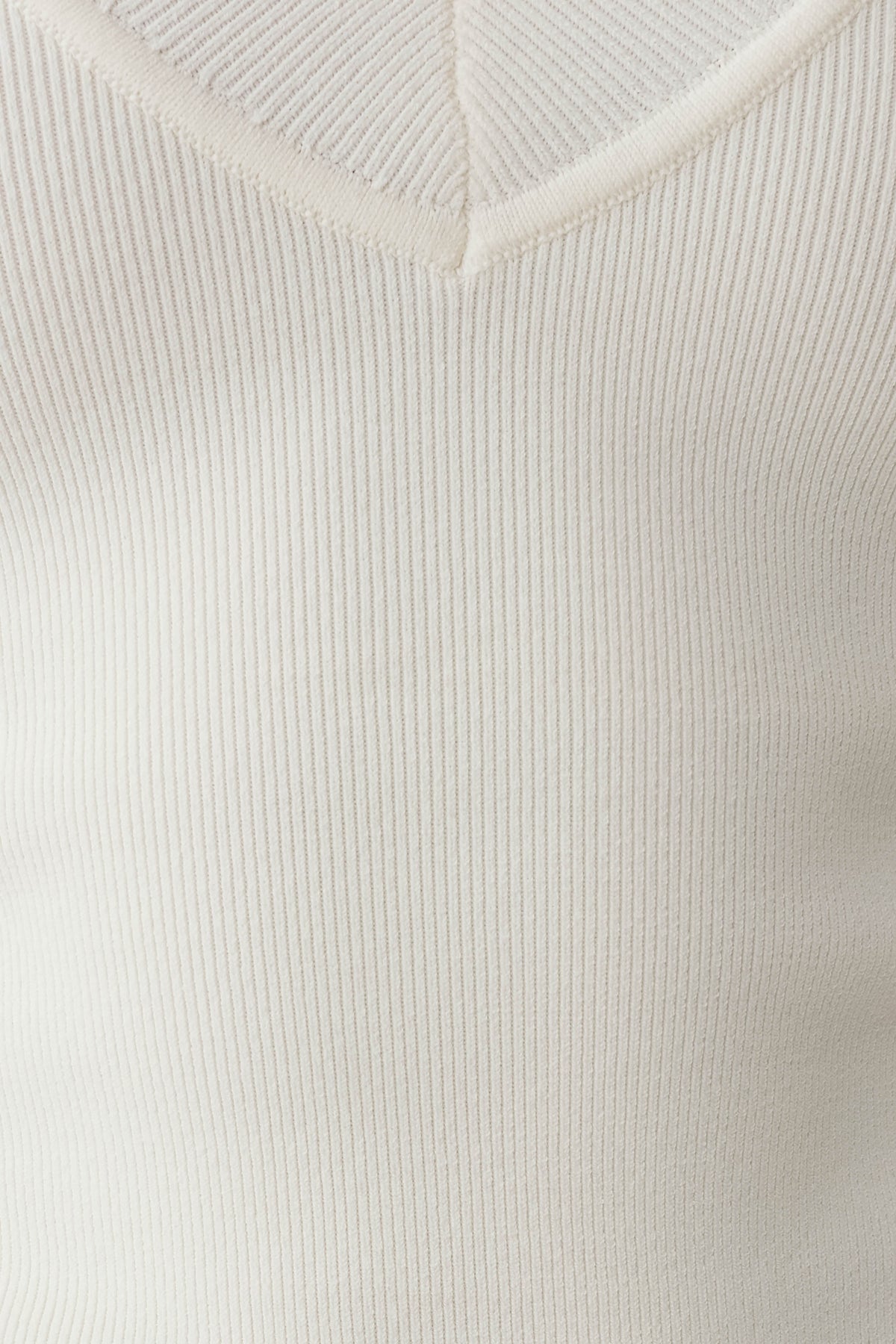 Claudina V-Neck Knit Tank - Ivory