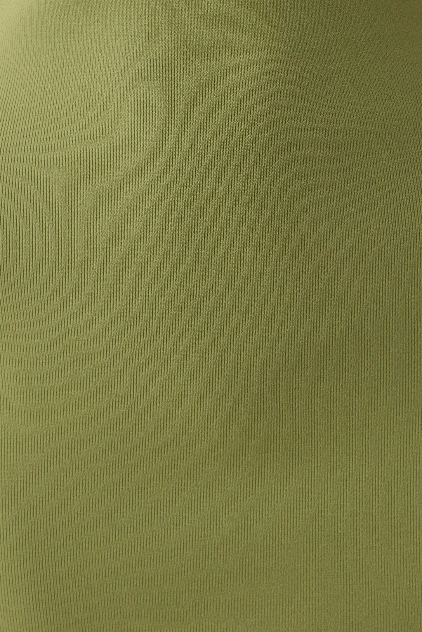 Leah Racer Back Knee Length Knit Dress - Olive