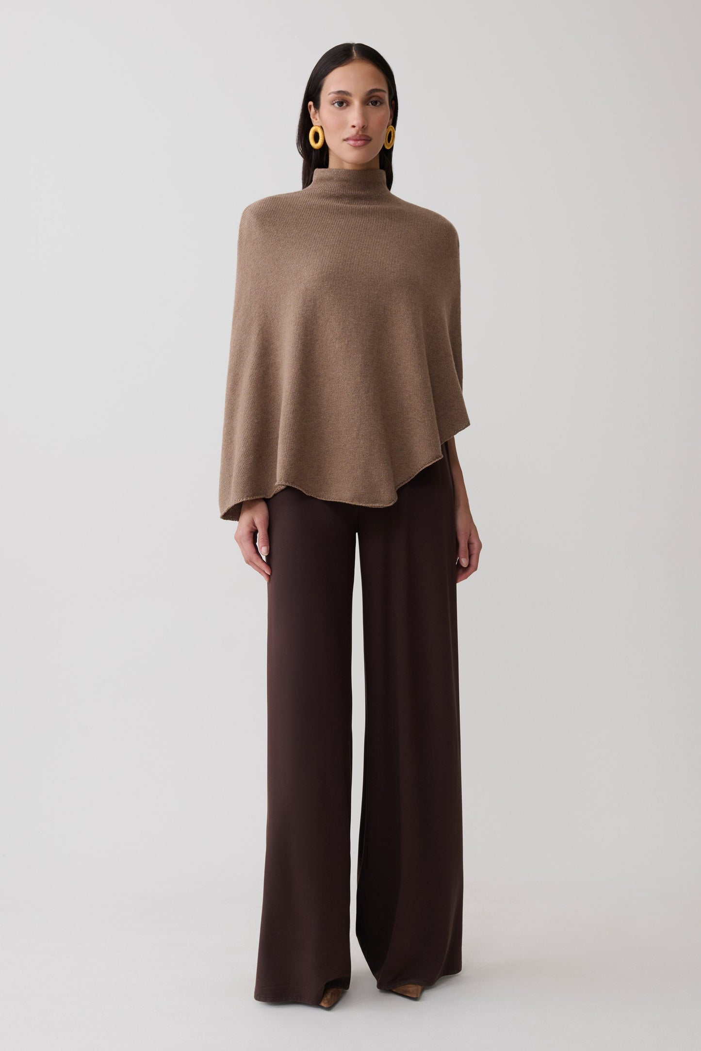 Romero Knit Poncho Top - Doe