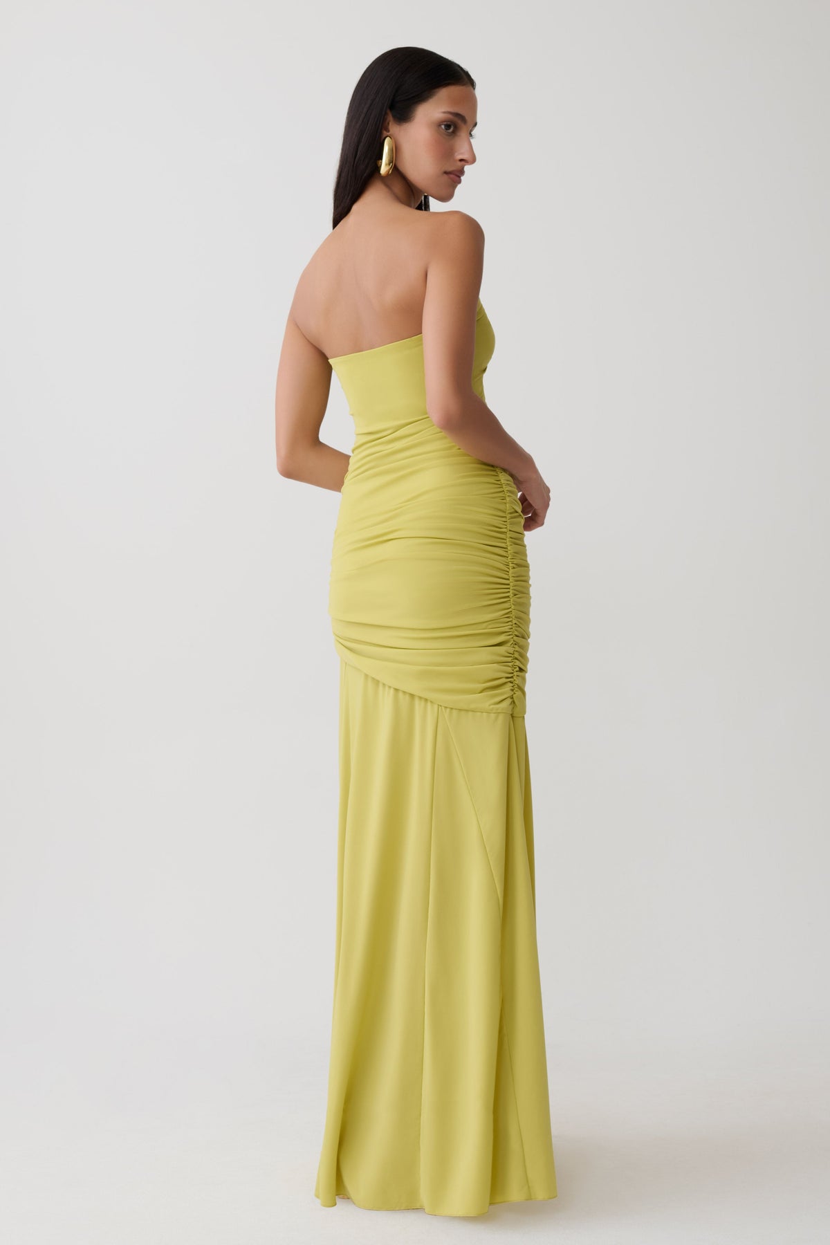 Kaiydo Gathered Centre Wire Maxi Dress - Orchard Moss
