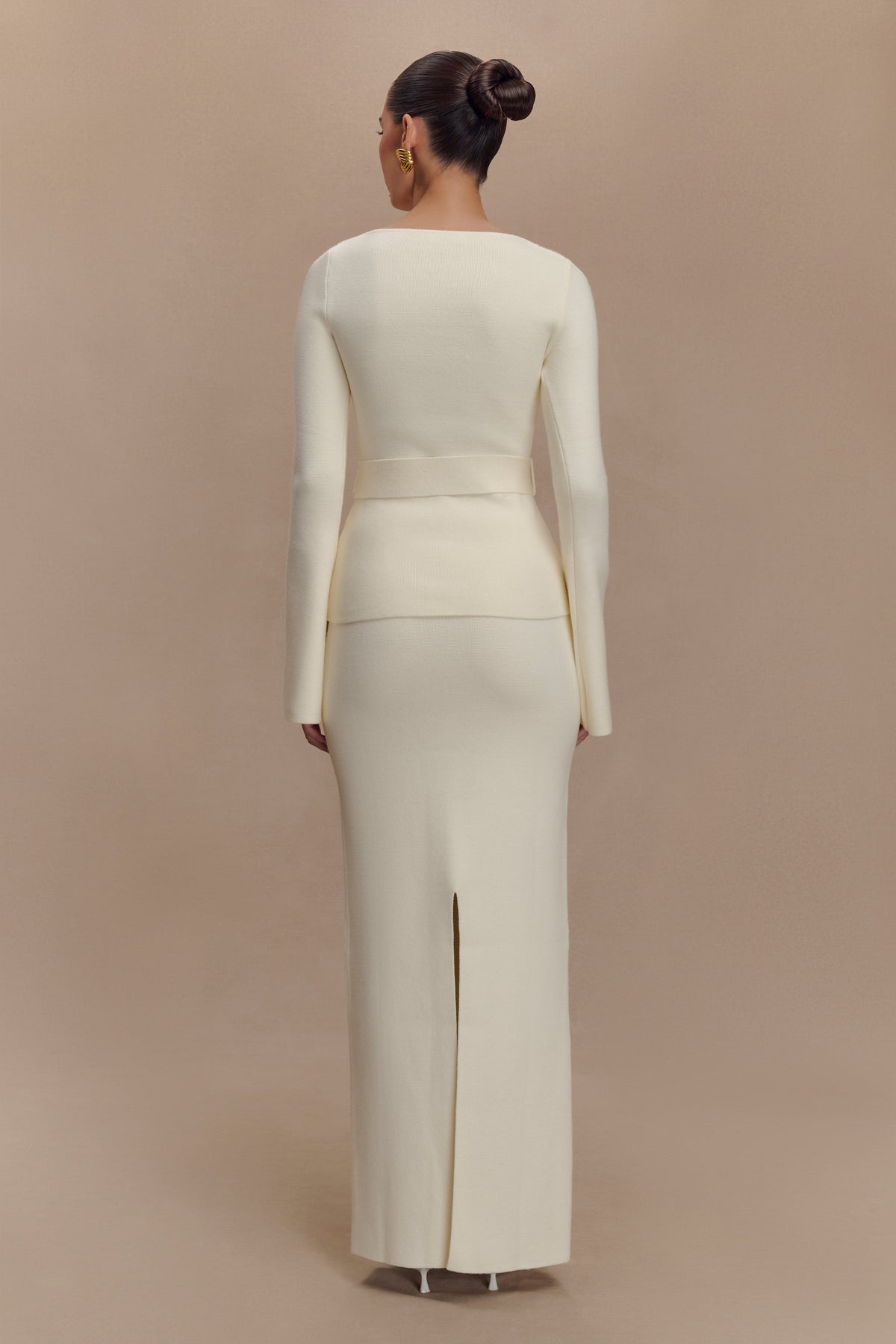 Kyle Knit Maxi Skirt - Ivory