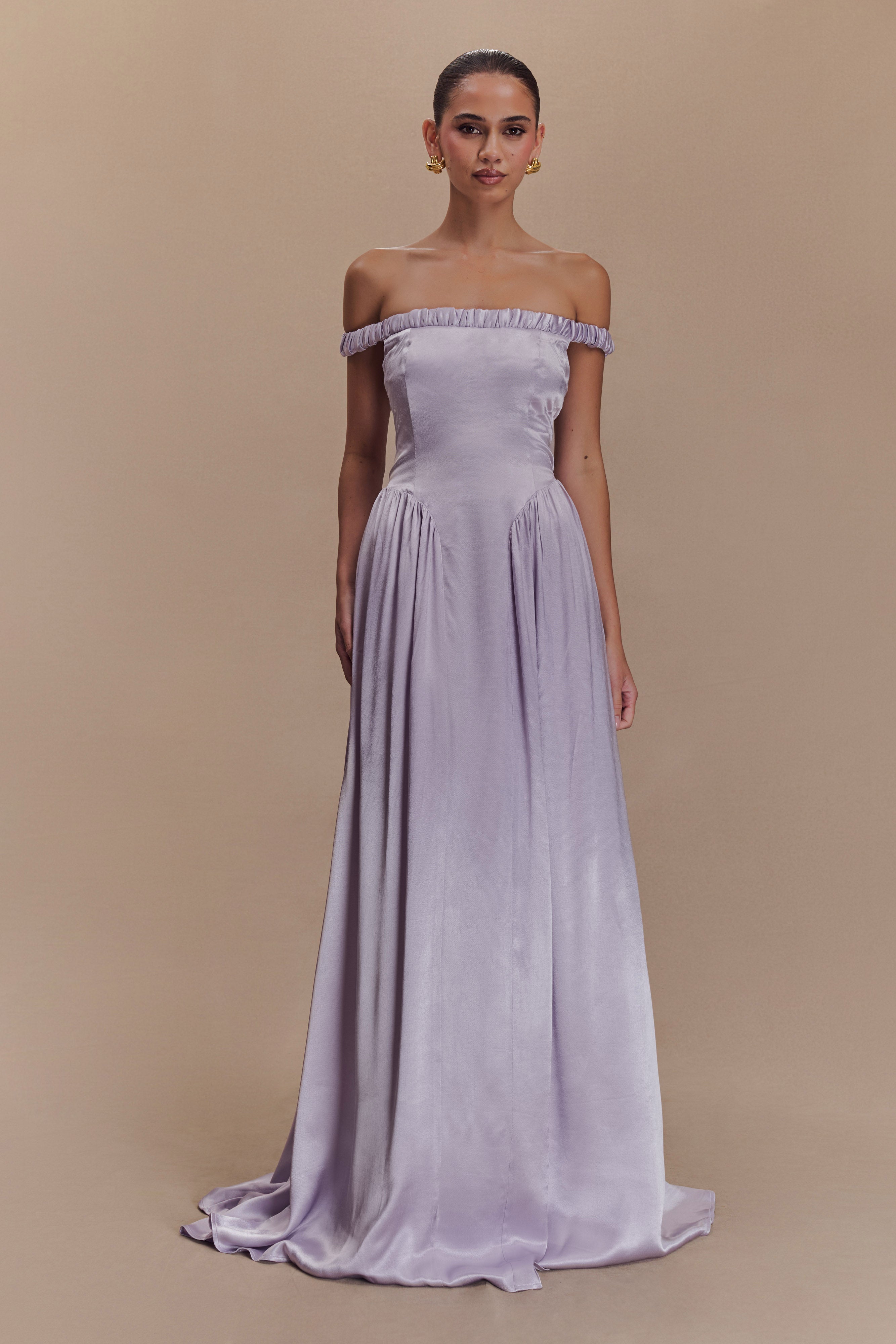 Meshki - Cora Tie Back Maxi Dress in Lavender