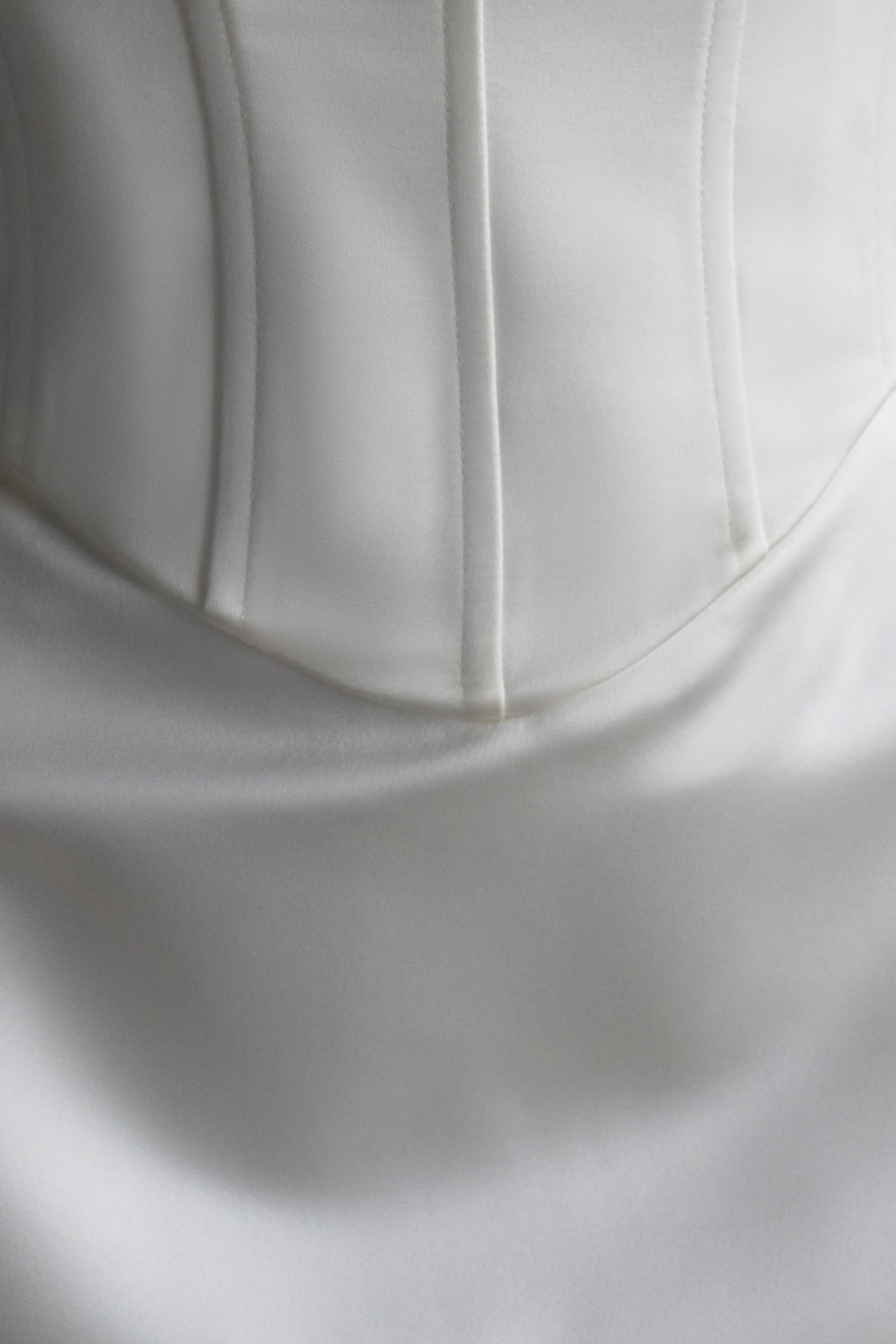 Isabel Satin Corset Mini Dress - White