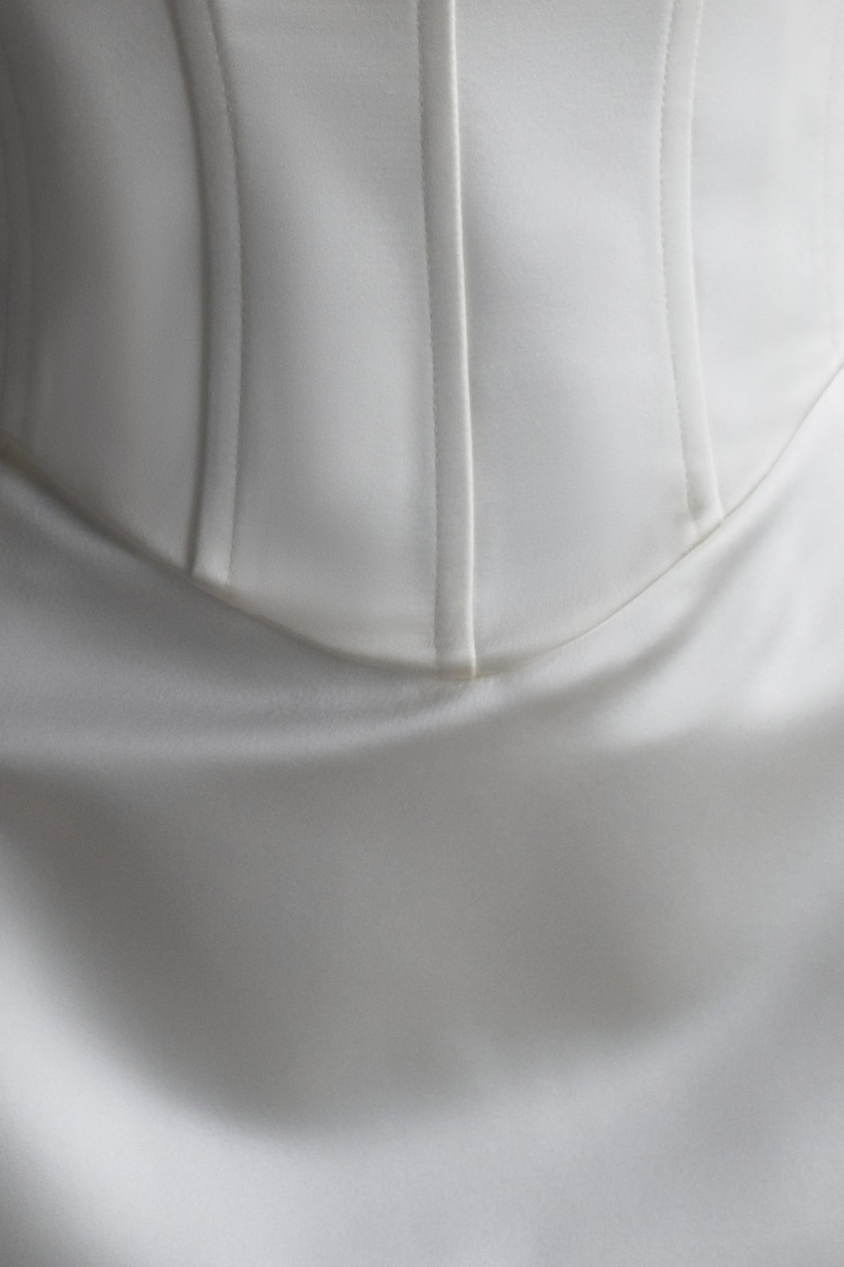 Isabel Satin Corset Mini Dress - White