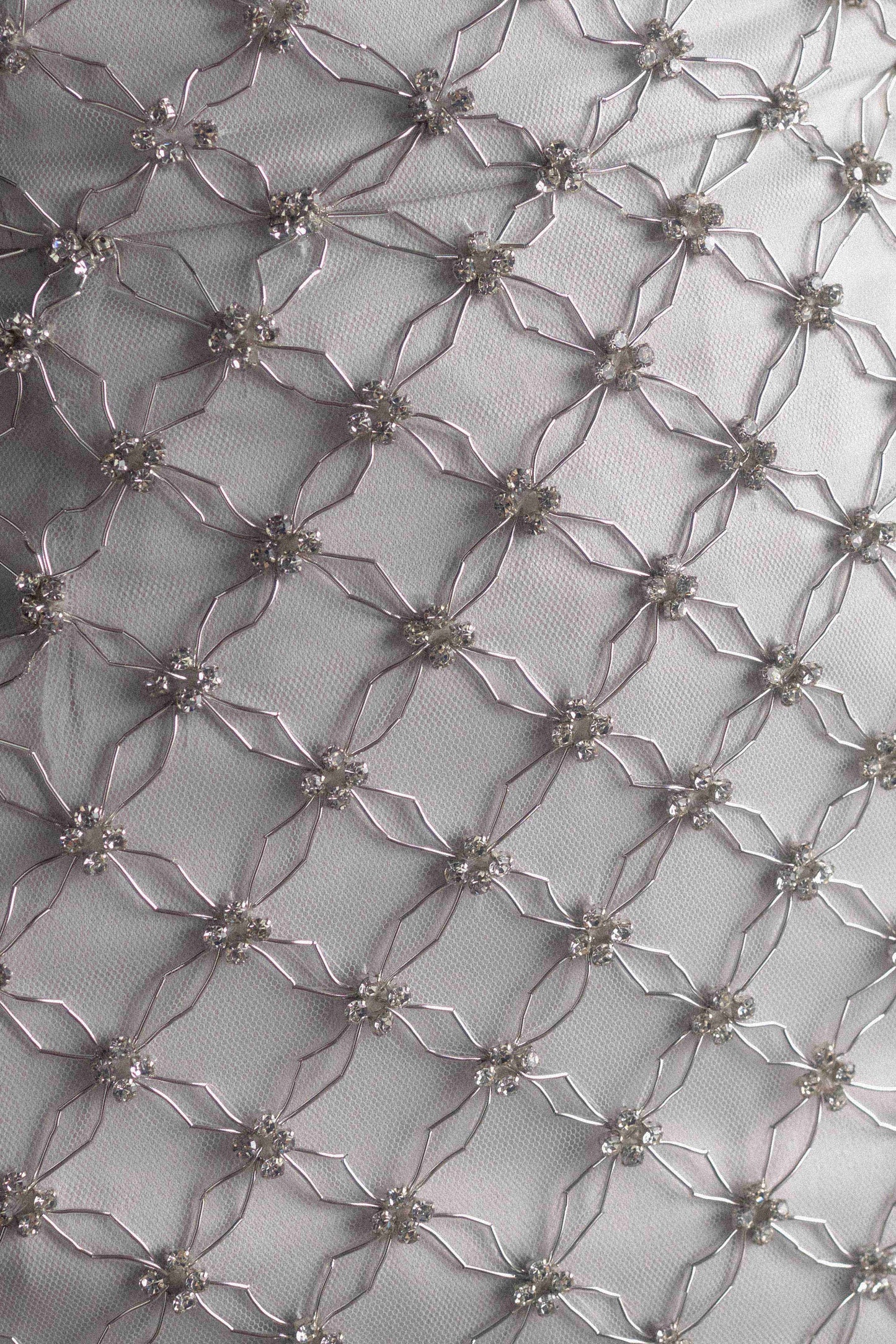 Zuri Hand Beaded Embellished Peplum Corset - Silver