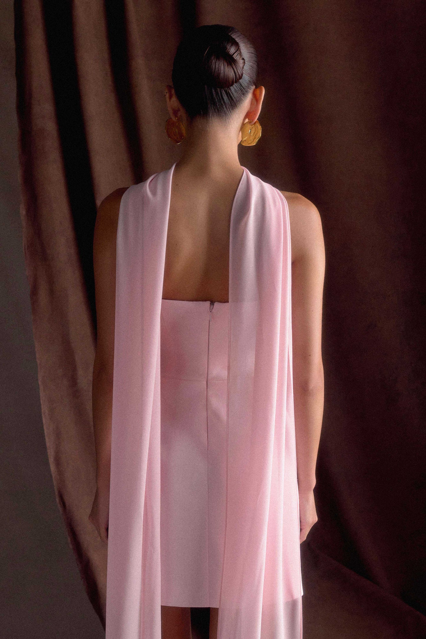 Orellia Strapless Suiting Mini Dress - Soft Pink