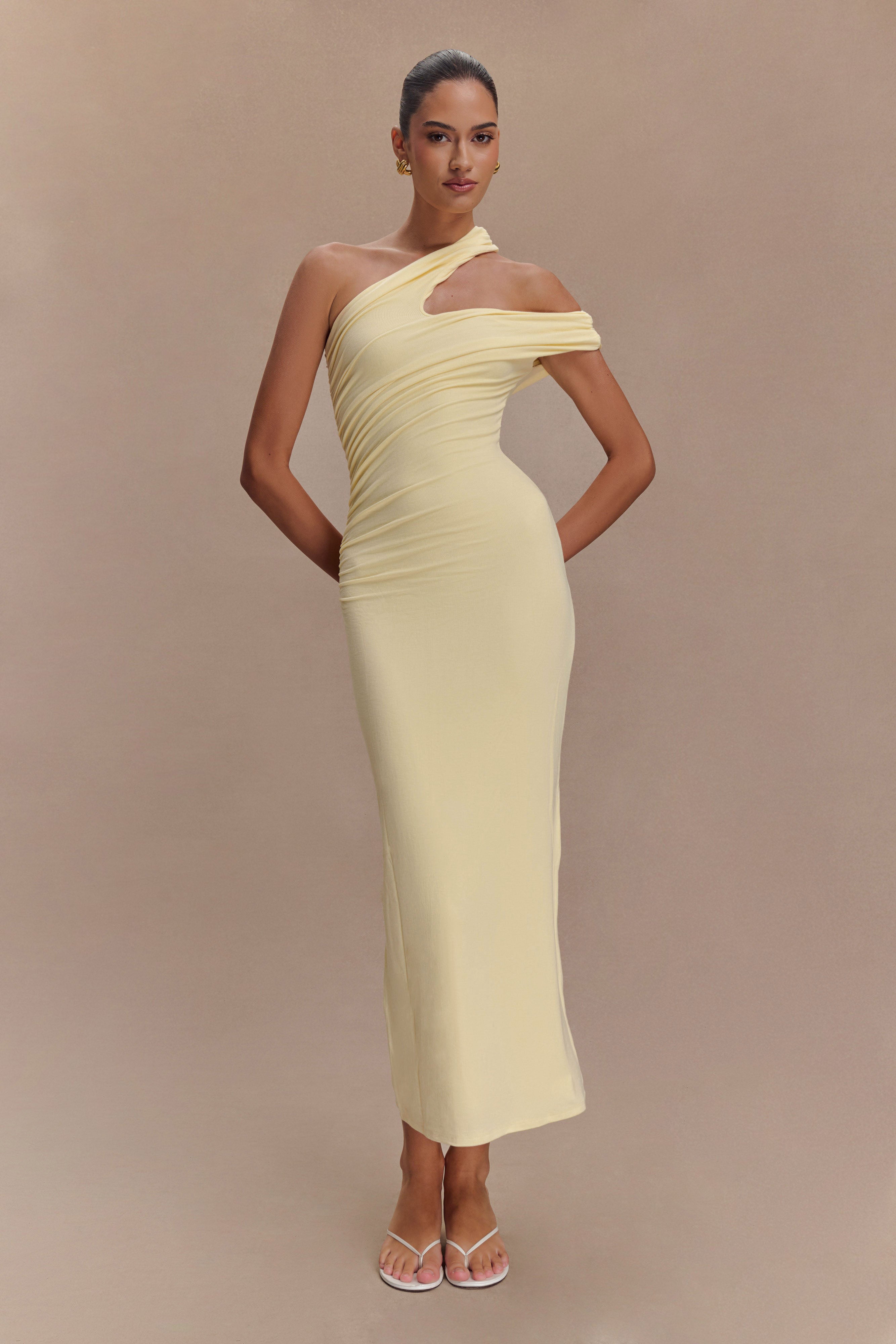 Anastasia One Shoulder Modal Midi Dress