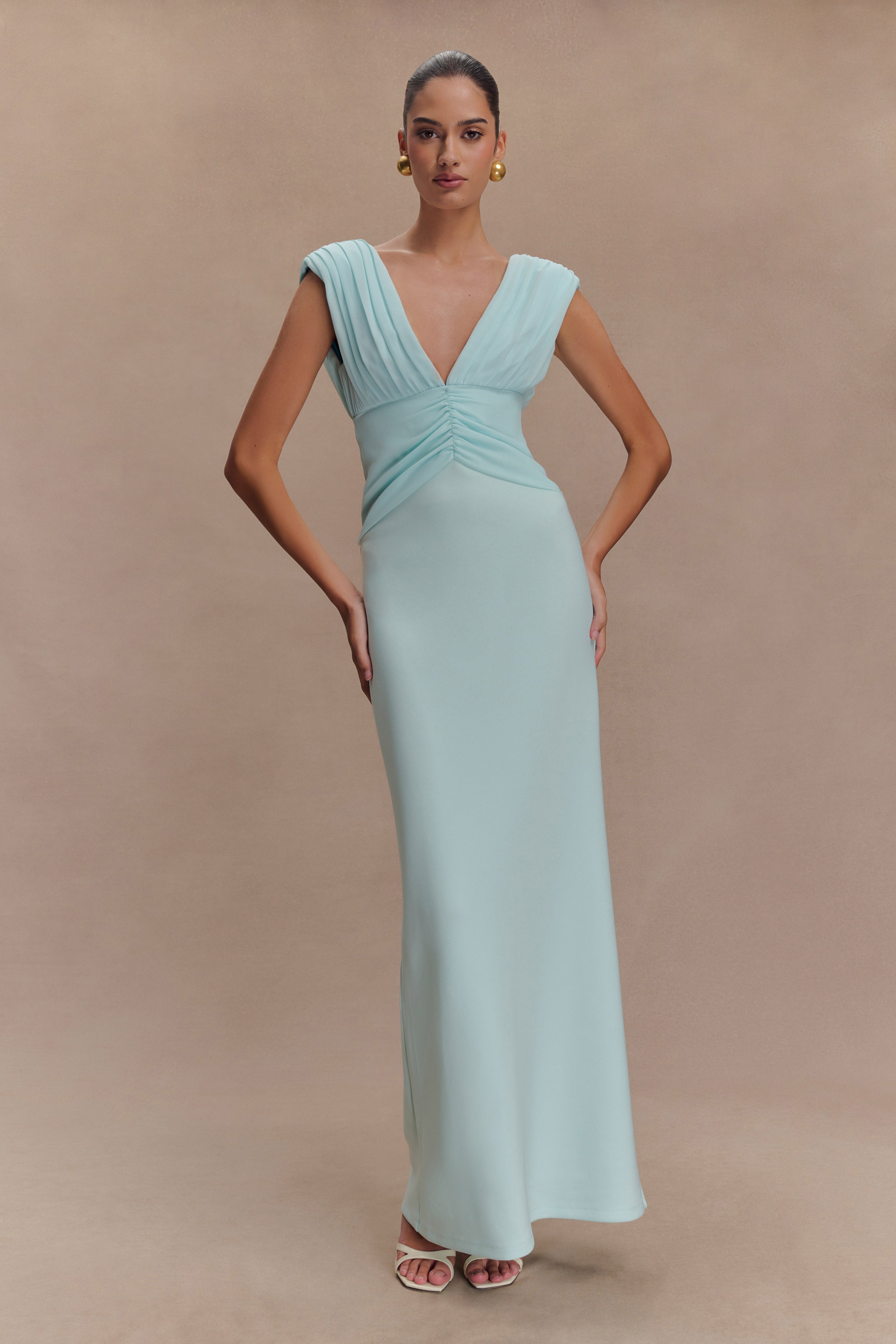 Monique Maxi Dress / Ice Blue | MESHKI