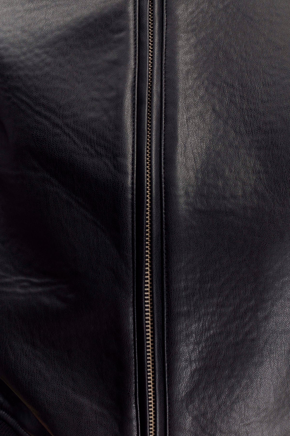 Codi Faux Leather Bomber Jacket - Black