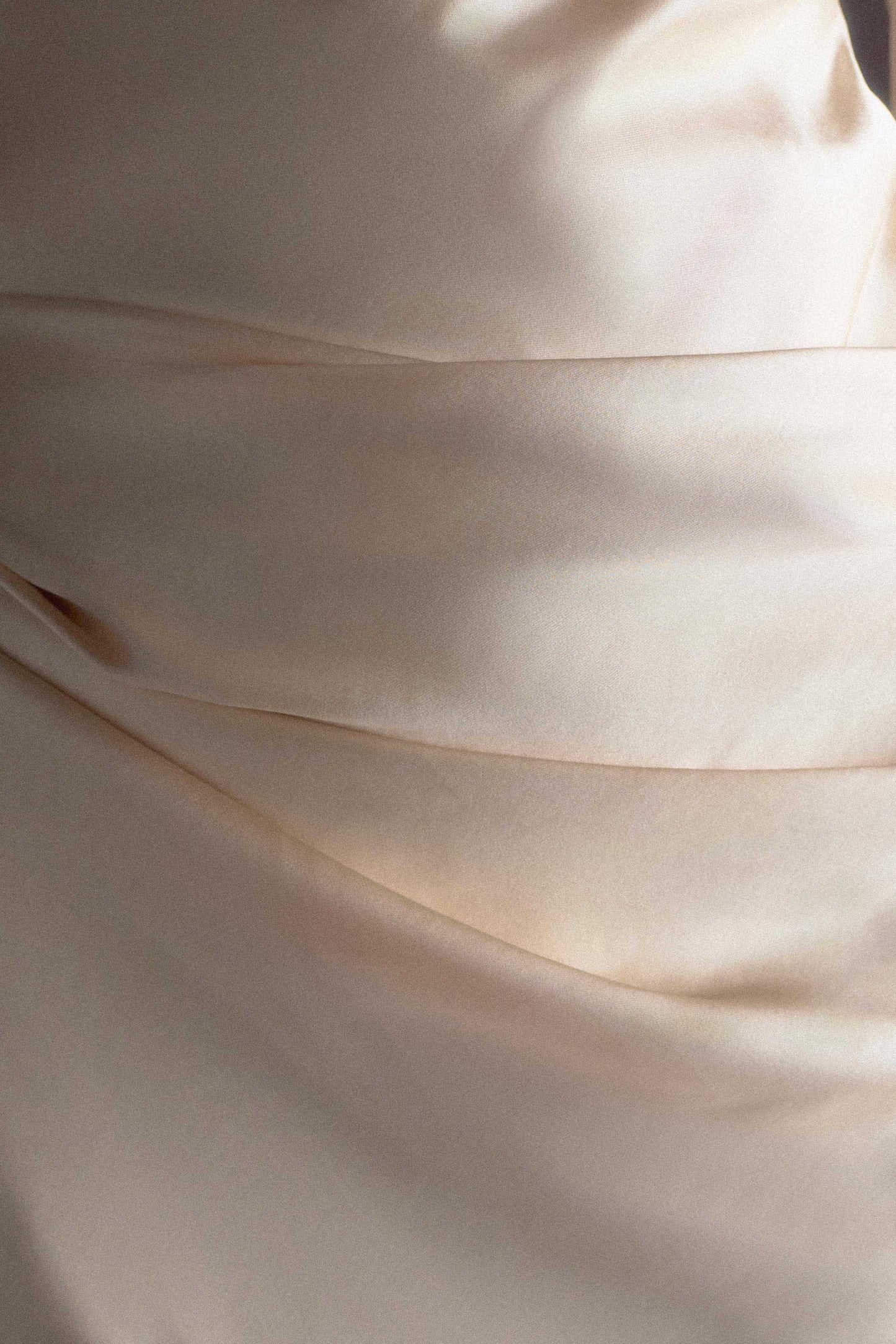 Iris Long Sleeve Satin Maxi Dress - Blush Gold