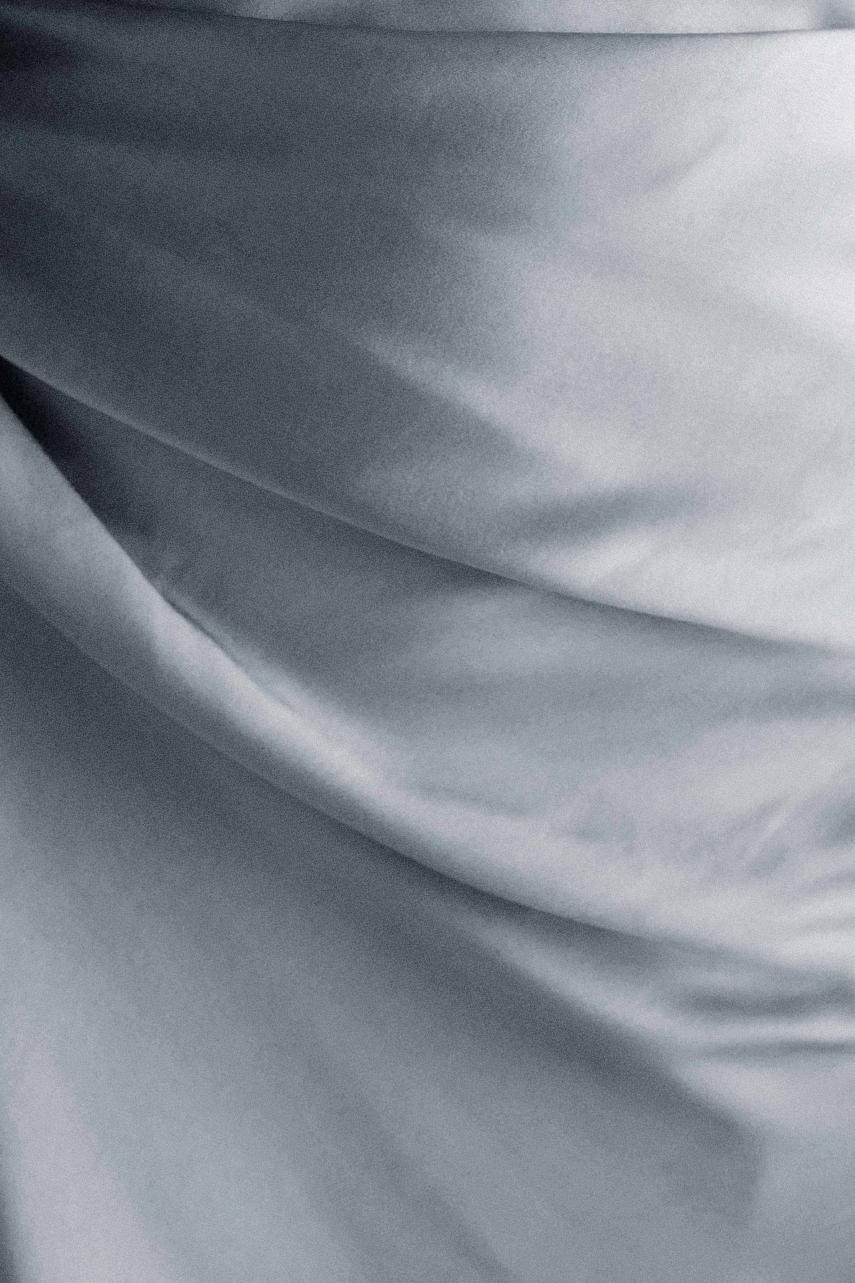 Iris Long Sleeve Satin Maxi Dress - Frosted Blue