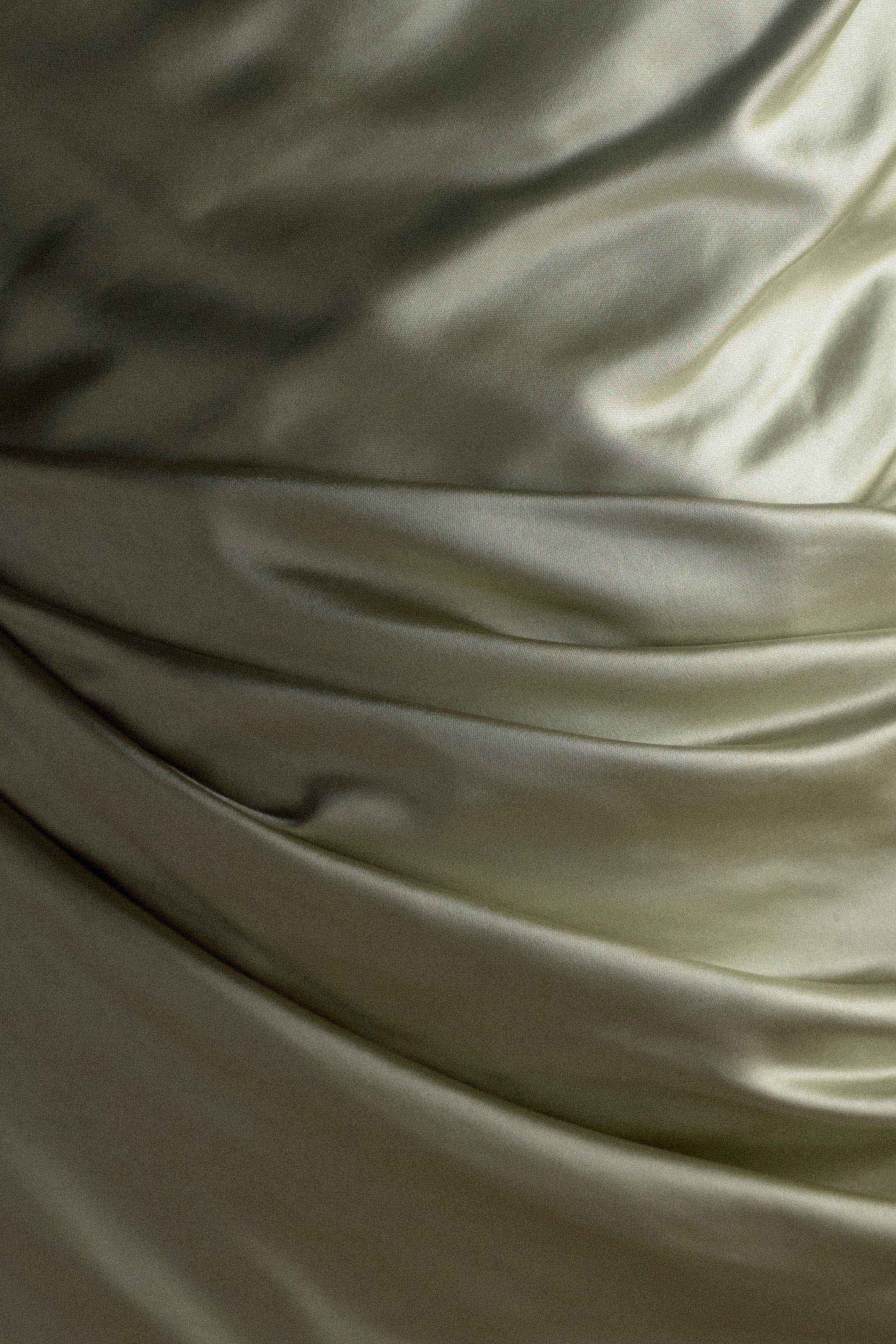 Dalia Off Shoulder Satin Maxi Dress - Sage