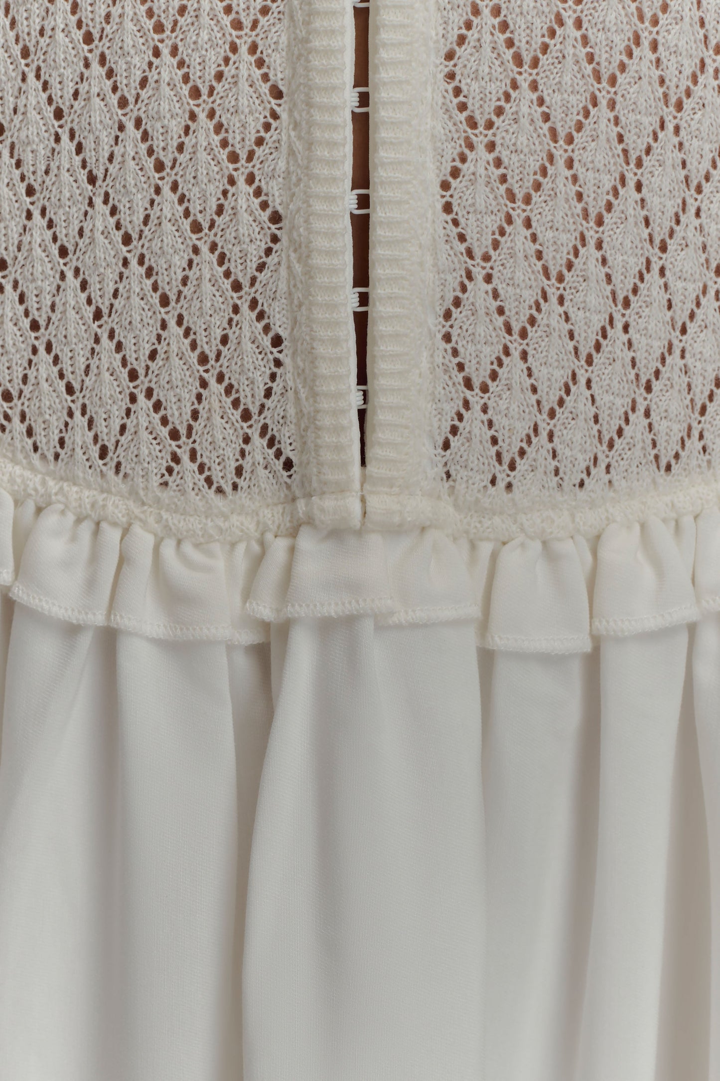 Tahlia Pointelle Knit Midi Dress - White