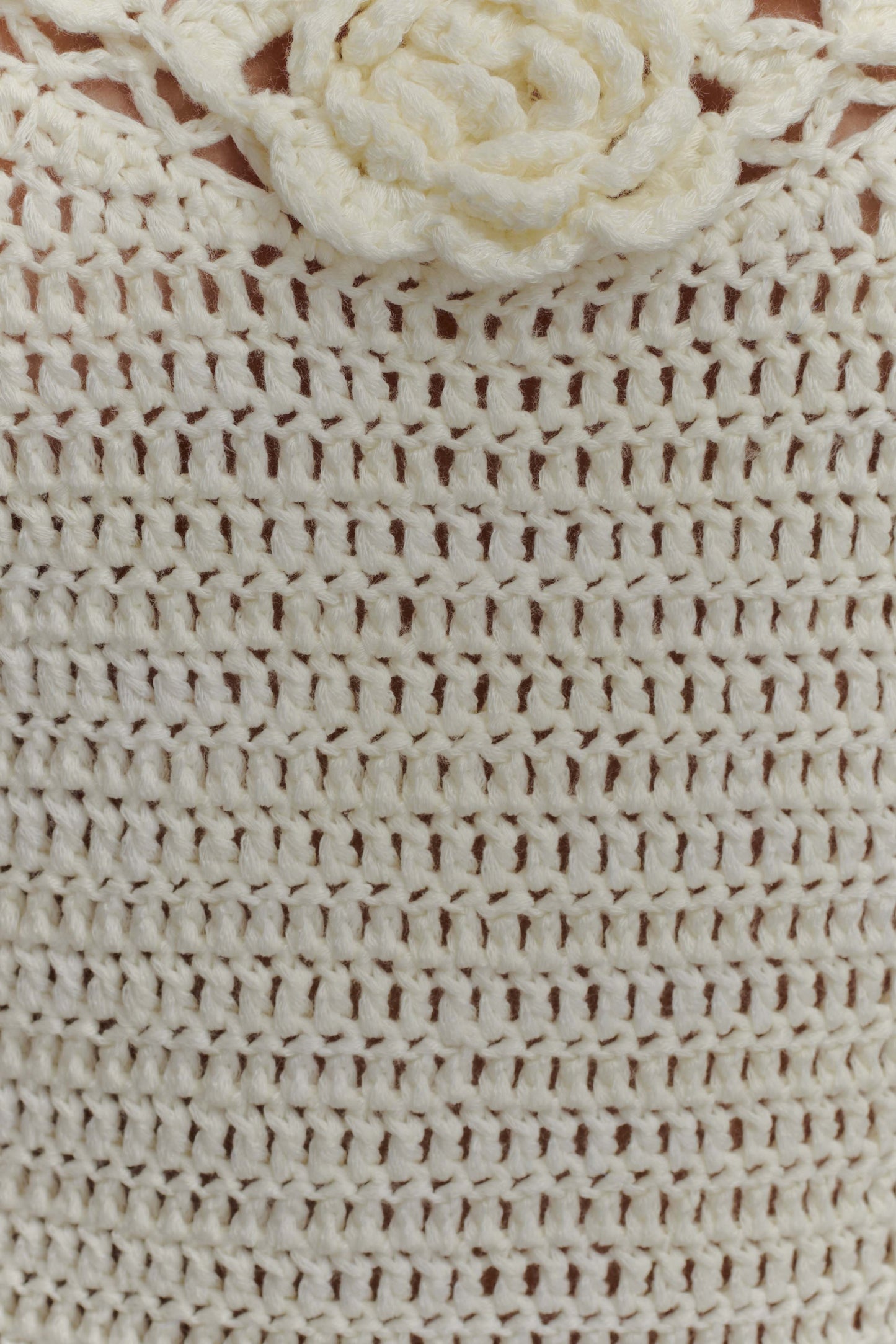 Liyah Floral Hand Crochet Mini Dress - Ivory