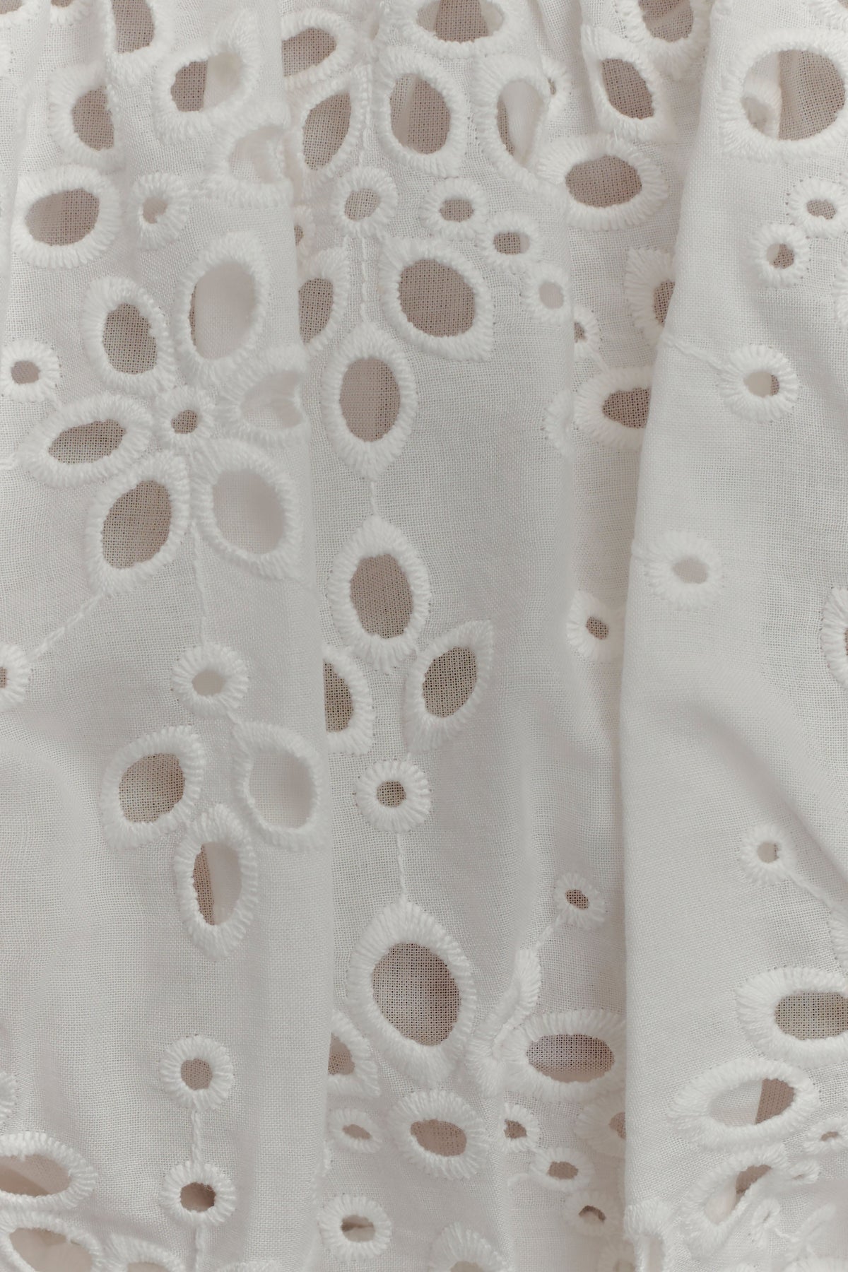 Autumn Off Shoulder Broderie Top - White