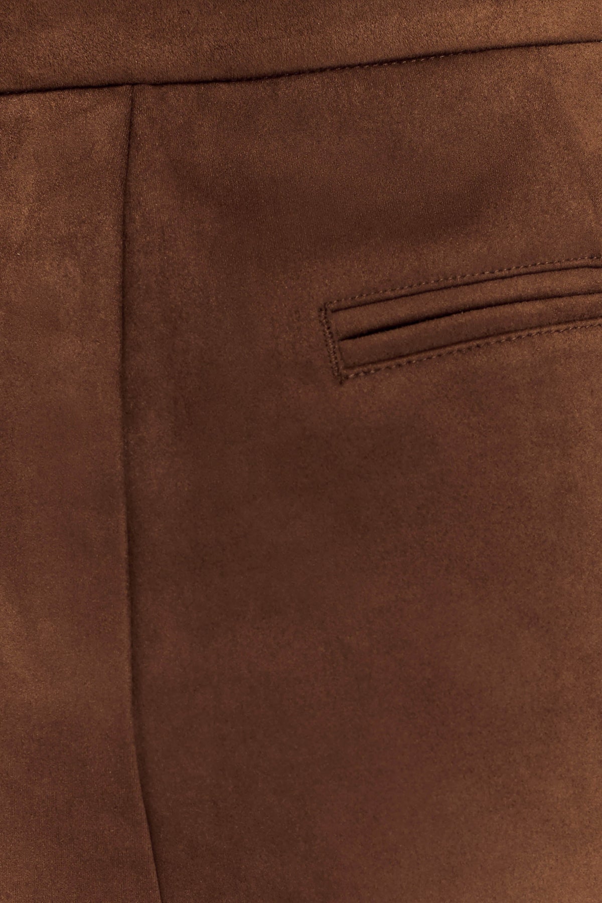 Sally Faux Suede Short - Milk Chocolate