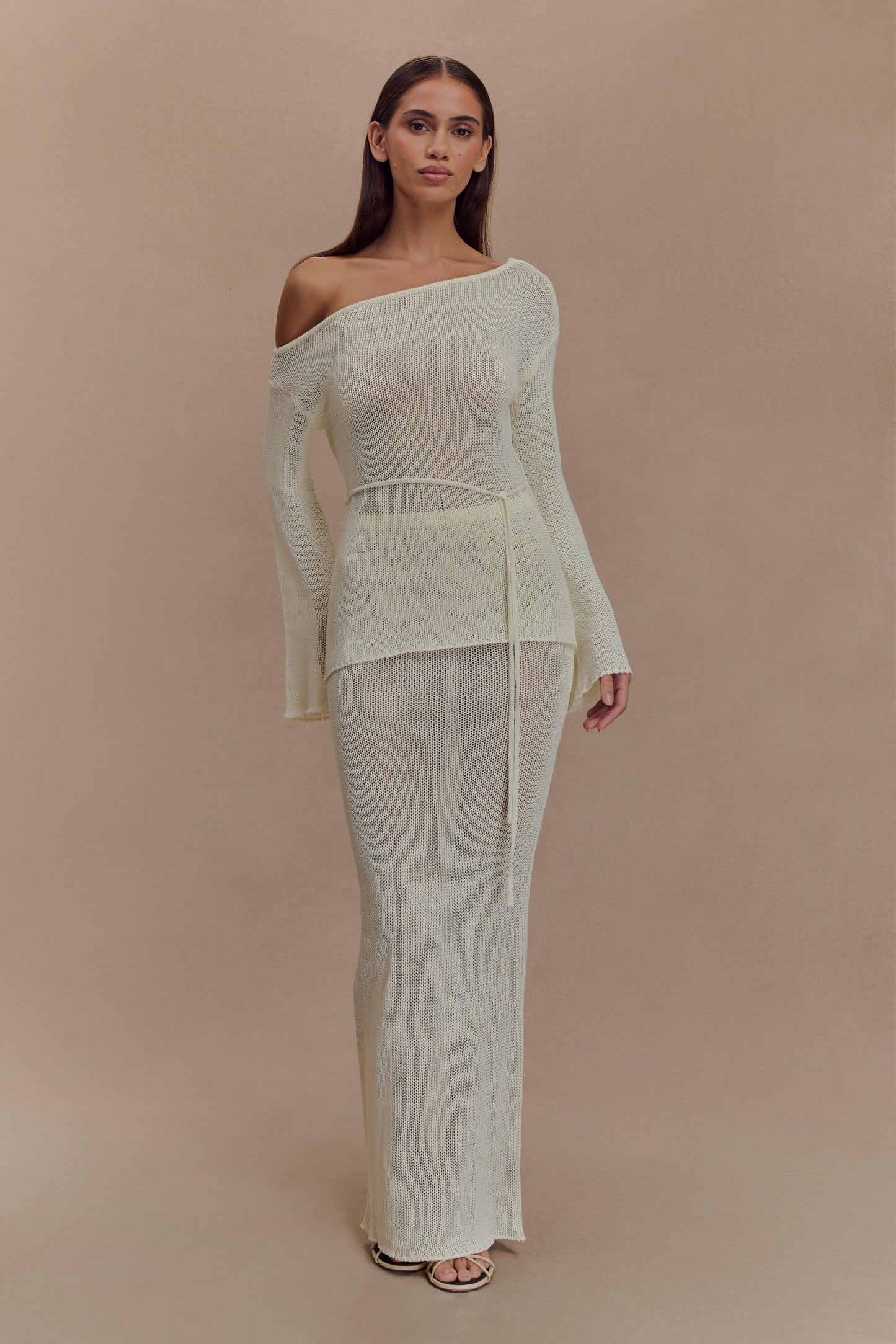 Reagan Knit Maxi Skirt - White