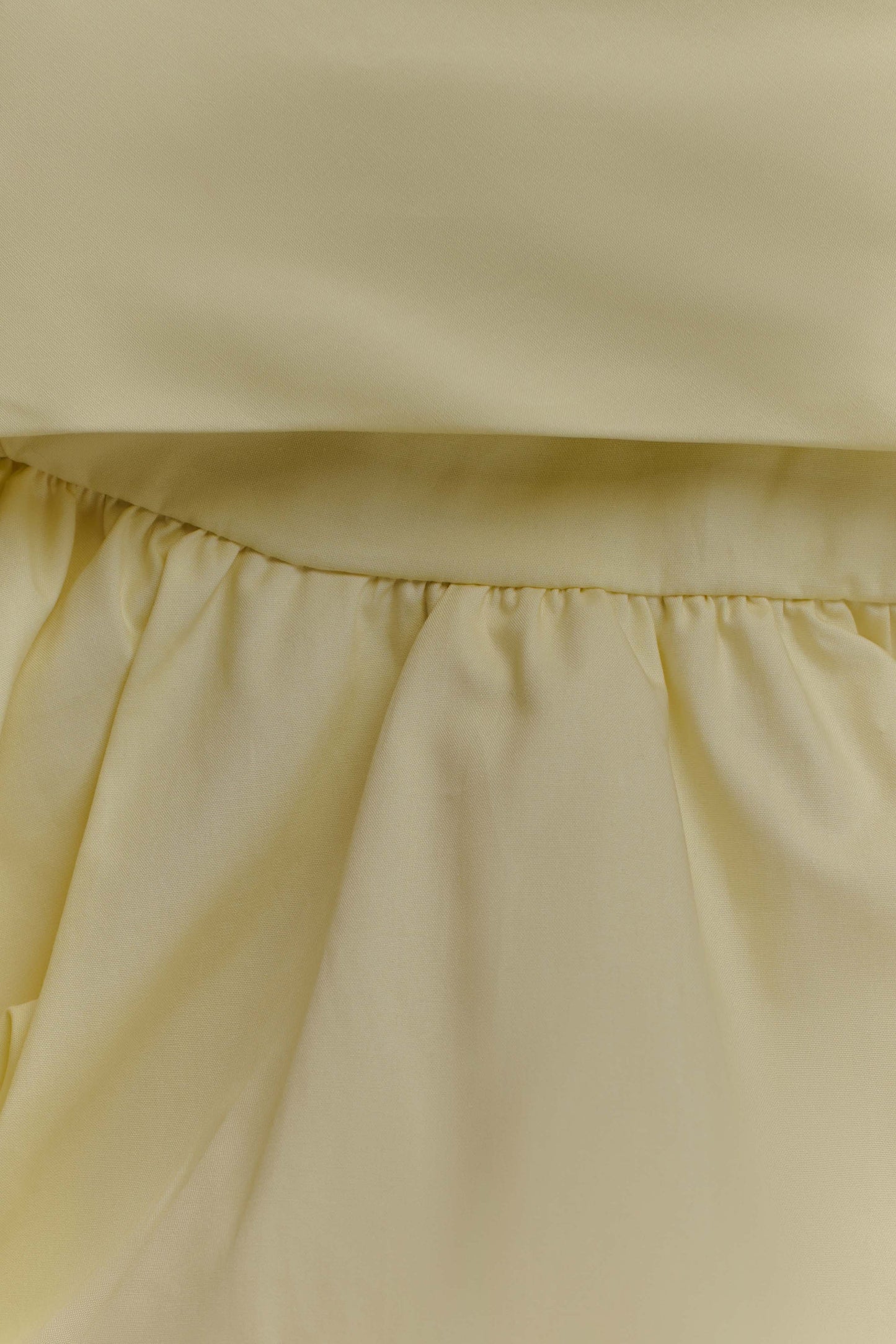 Amirah Strapless Bubble Crop Top - Lemon