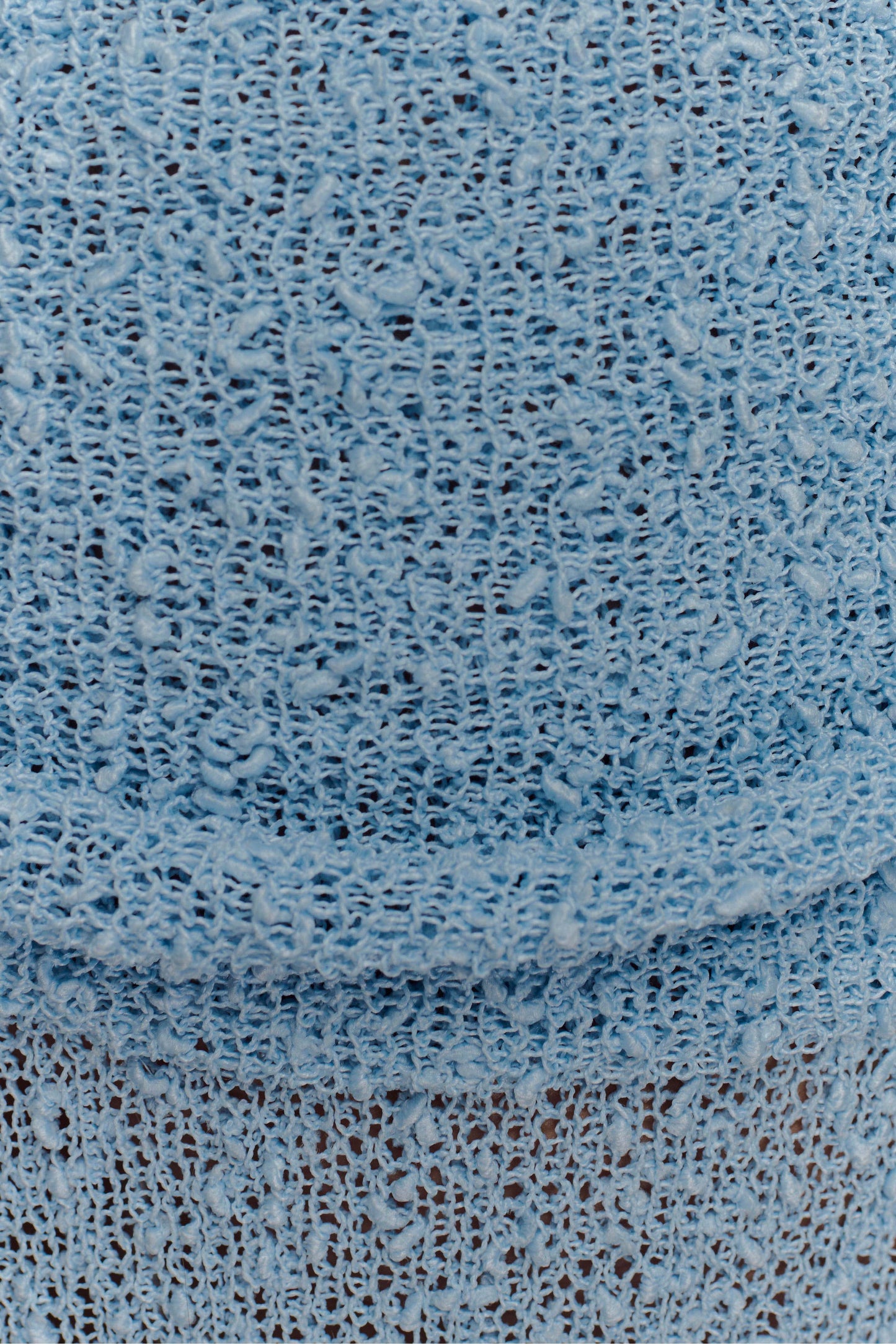 Petra Ruched Knit Maxi Skirt - Light Blue