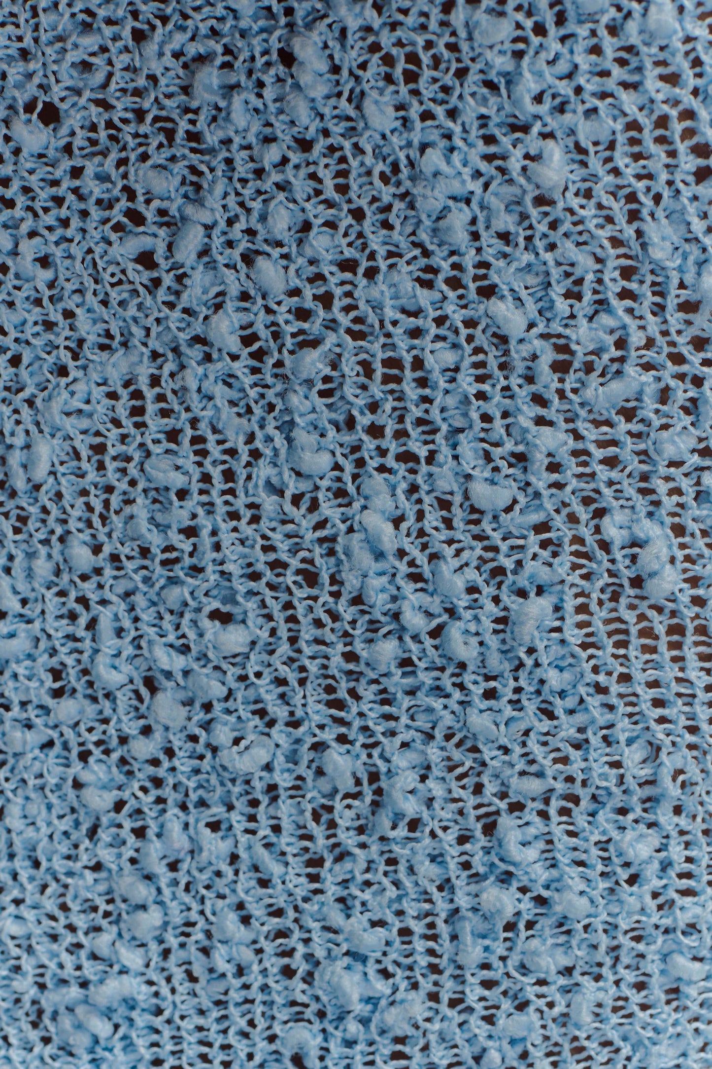 Chloe Off Shoulder Boucle Knit Top - Light Blue