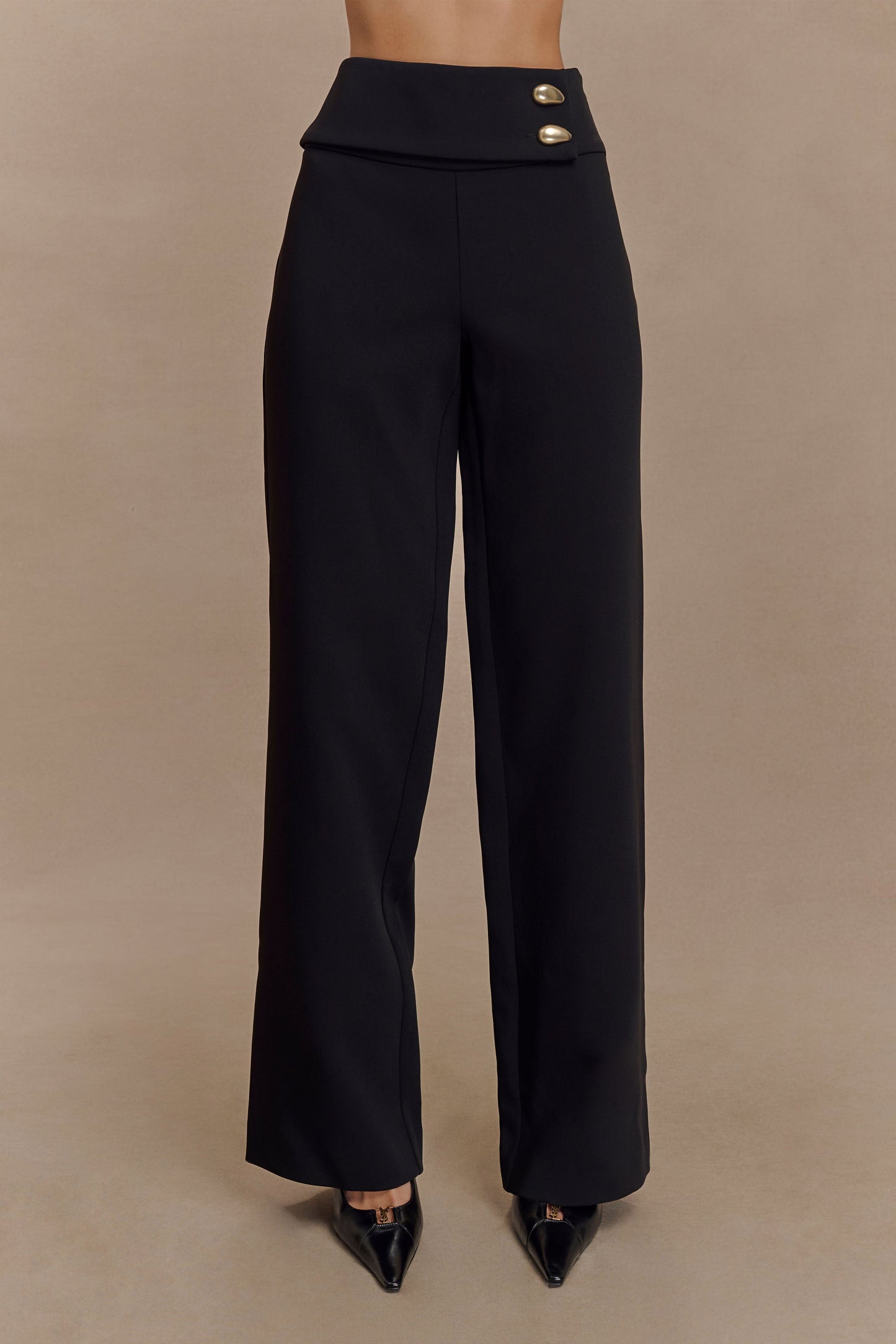 Lindie Straight Leg Suiting Pants - Black