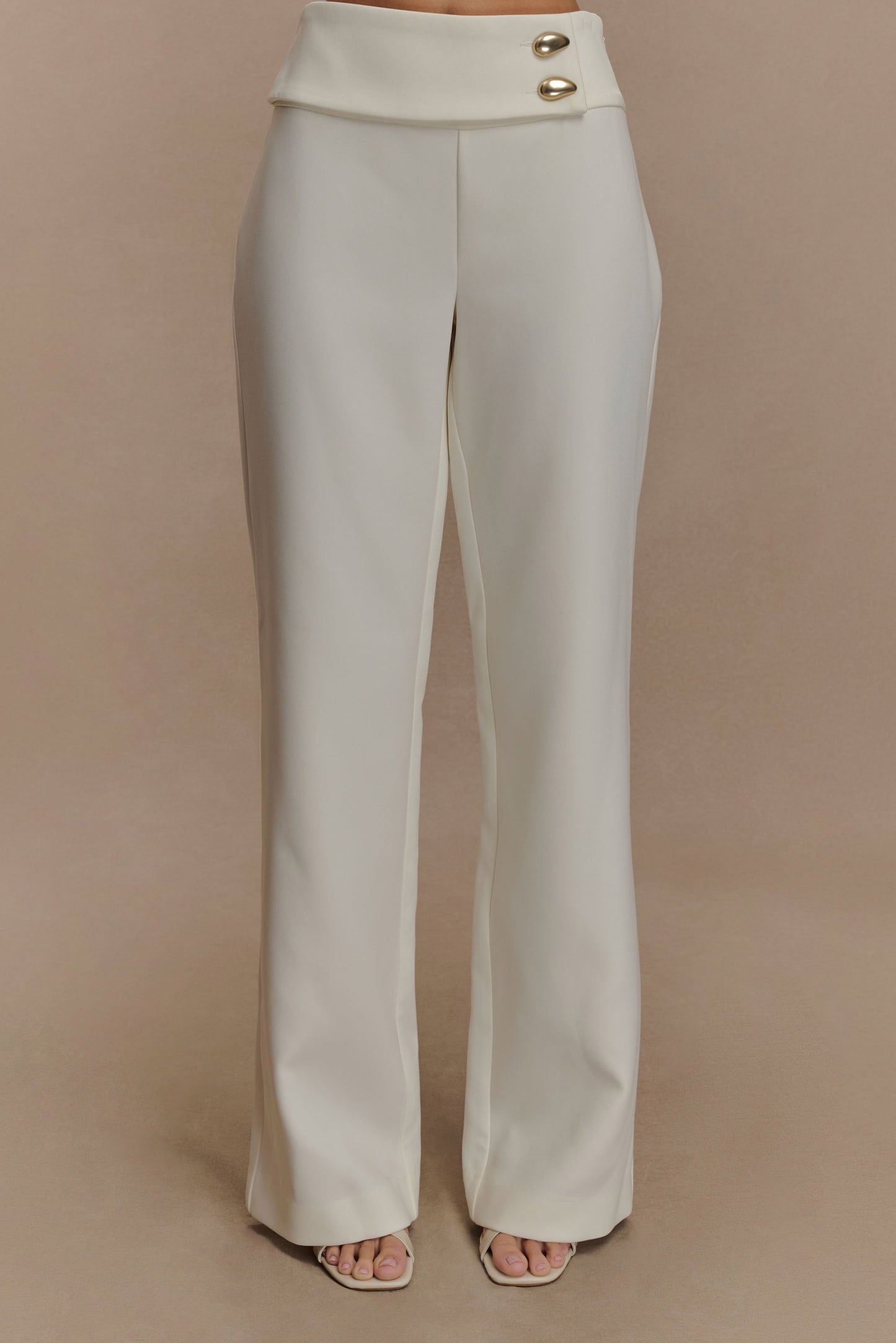 Lindie Straight Leg Suiting Pants - Ivory