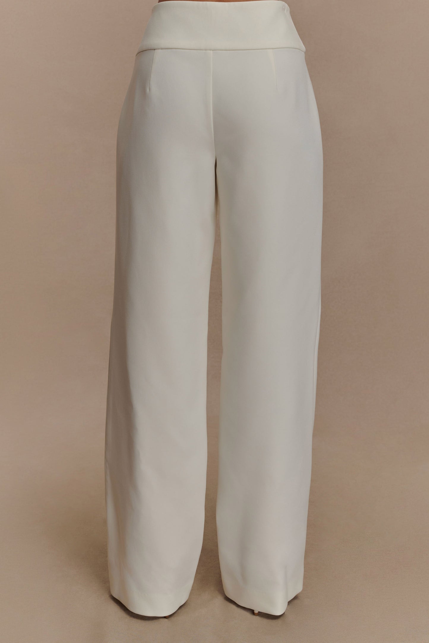 Lindie Straight Leg Suiting Pants - Ivory