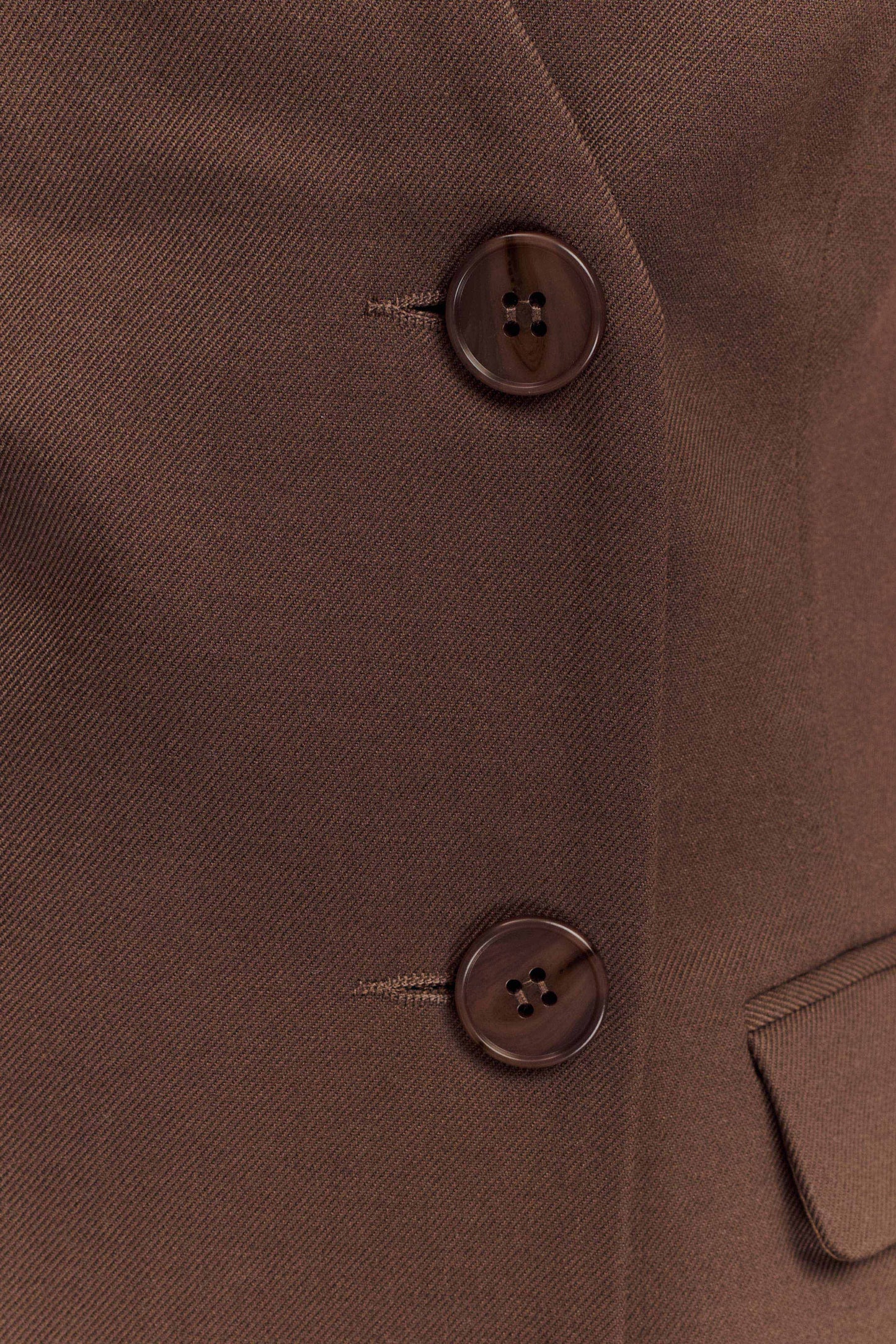 Penelope Suiting Sleeveless Blazer - Chocolate