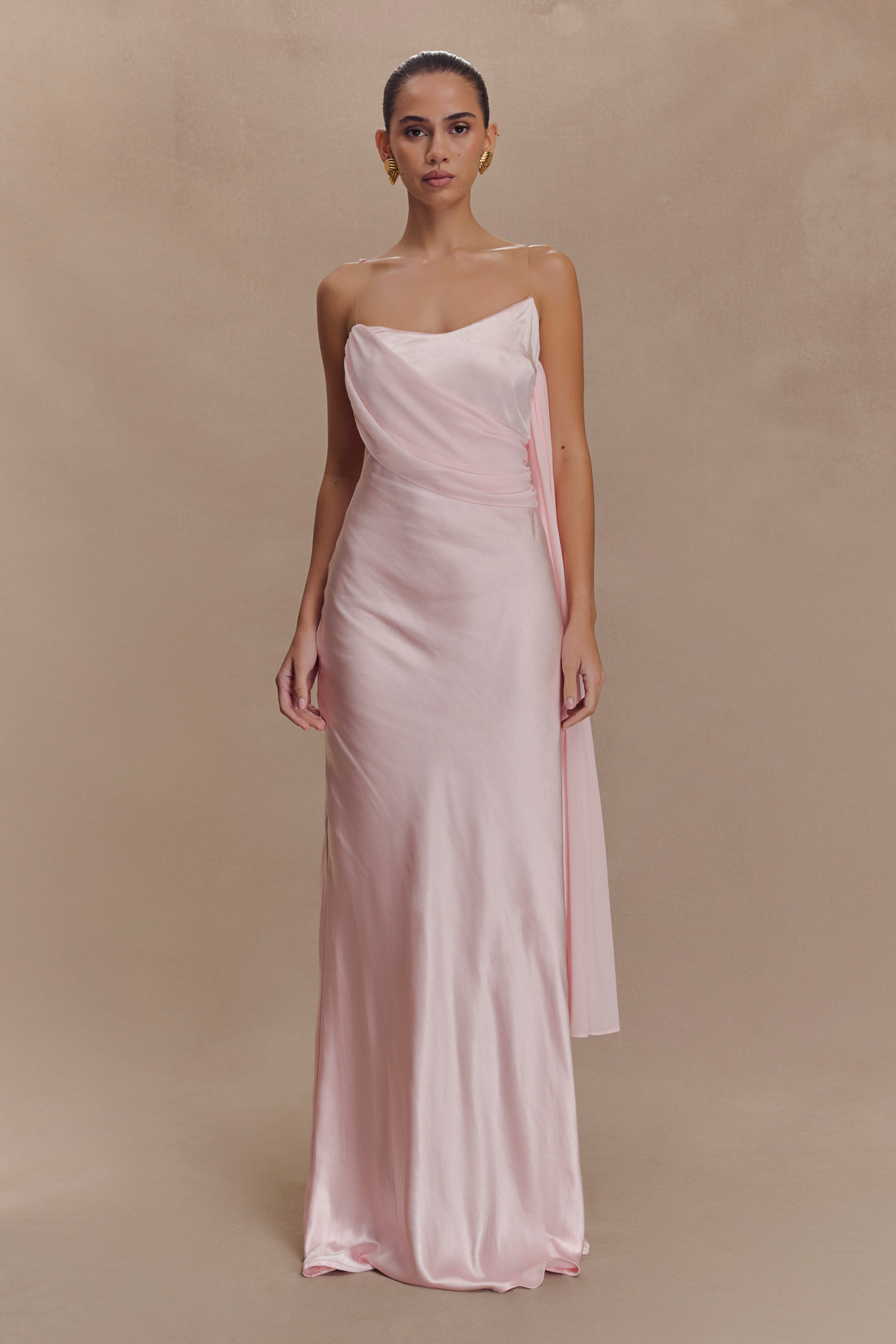 chiffon pink dress Eleagnt Evening Dresses Soft Lace Applique Evening Dresses Sleeveless Sash Floor Length Formal Gowns length dress promises both comfort and style for your special occasion Carah Satin And Chiffon Maxi