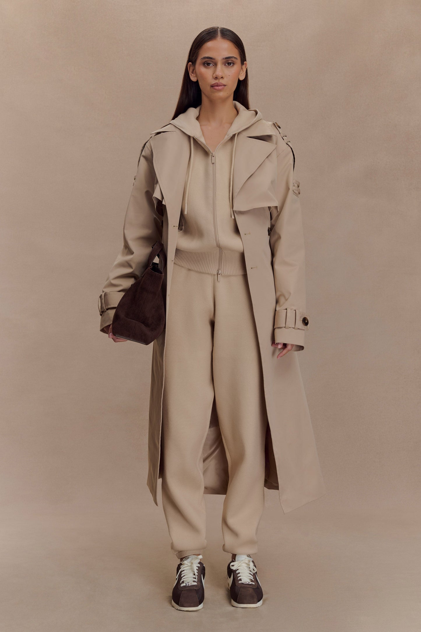Lois Twill Trench Coat - Camel