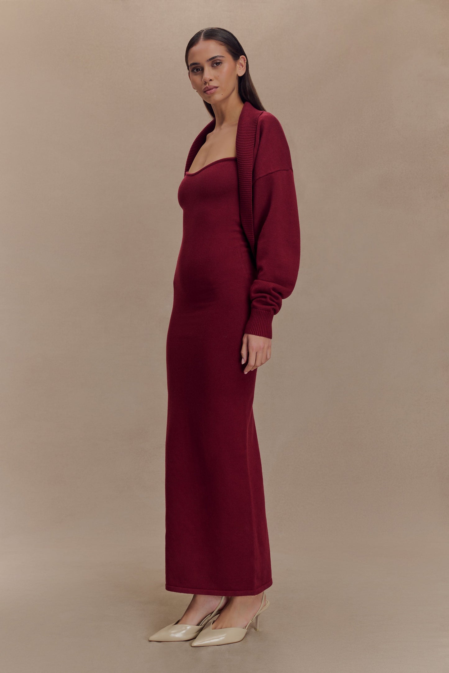 Kingston Knit Maxi Dress - Merlot