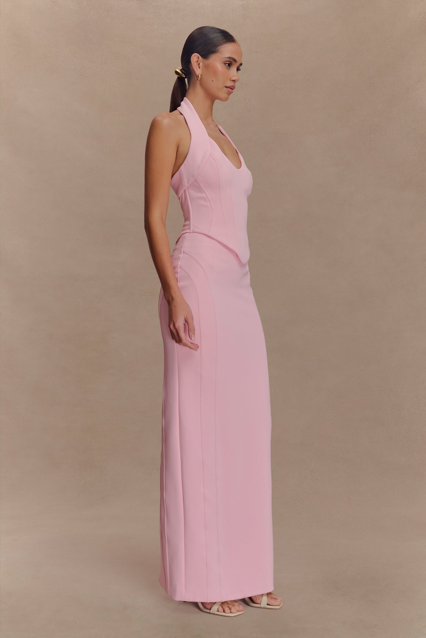 Alma High Waist Maxi Skirt - Candy Pink