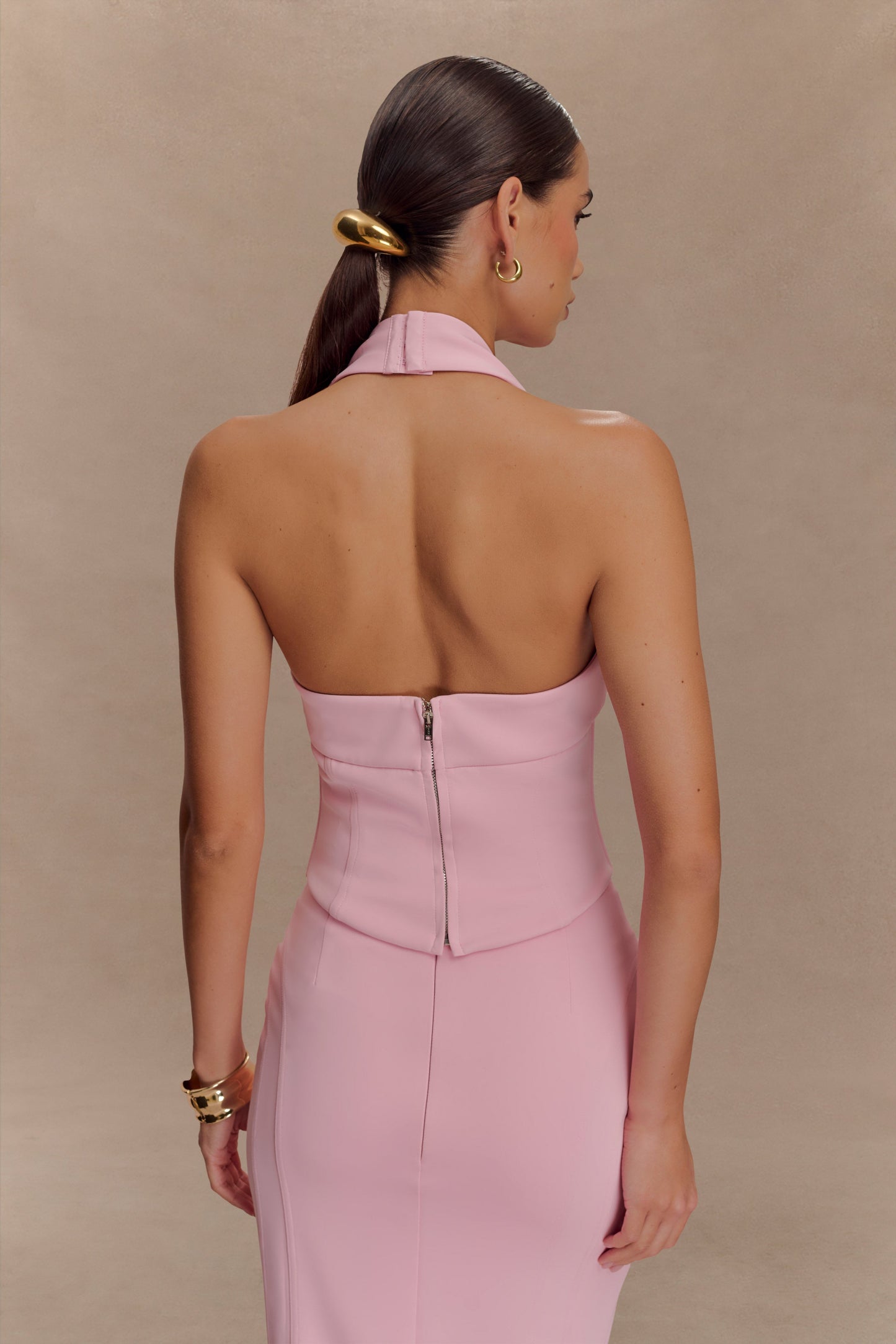 Meadow Corset Halter Top - Candy Pink