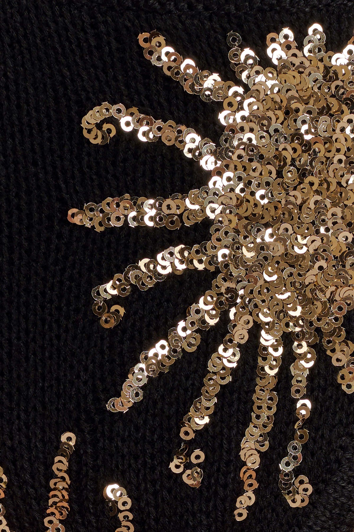 Huntleigh Crochet Bikini Bottom - Black & Gold Sunshine Print