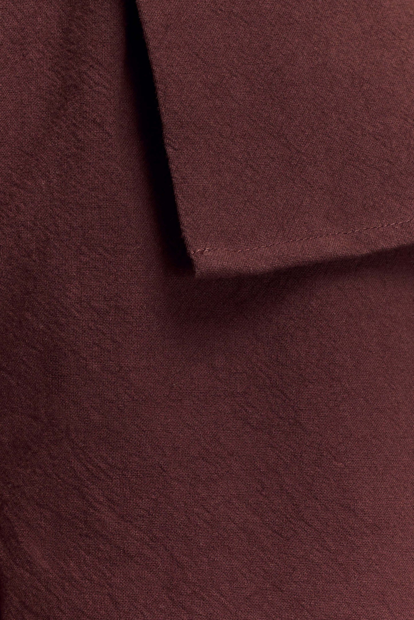 Annalee Cotton Beaded Tie Shirt - Dark Espresso