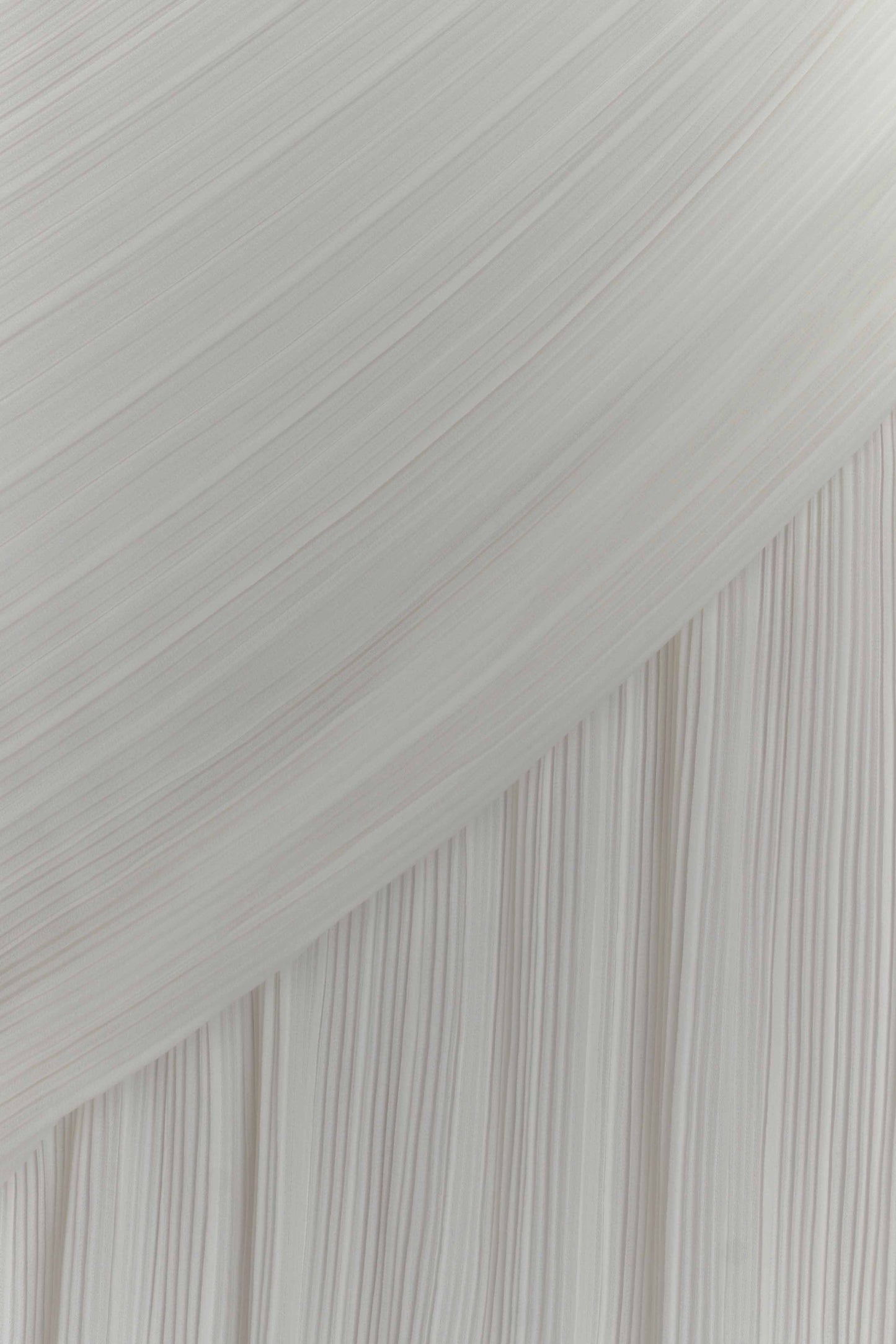 Tamara Shirred Chiffon Midi Dress - White