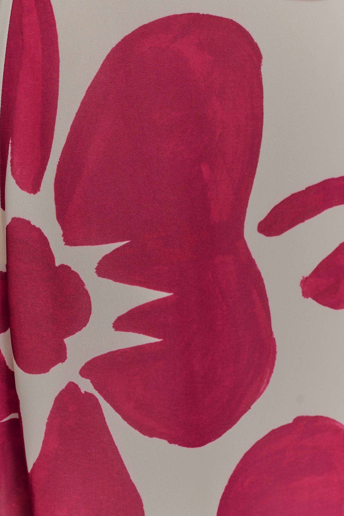 Katalina Chiffon Cowl Halter Top - Red Deco Fleur Print