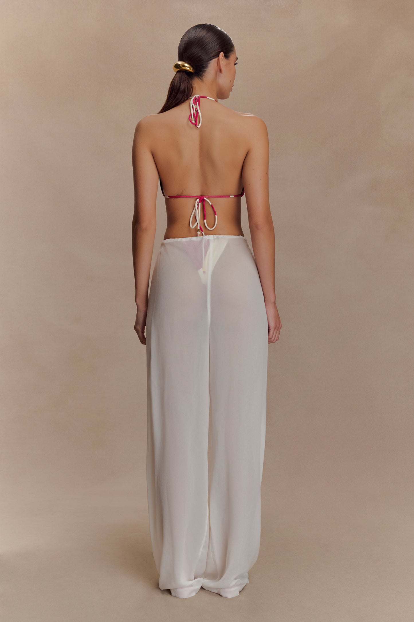 Tonya Sheer Straight Leg Pant - Ivory