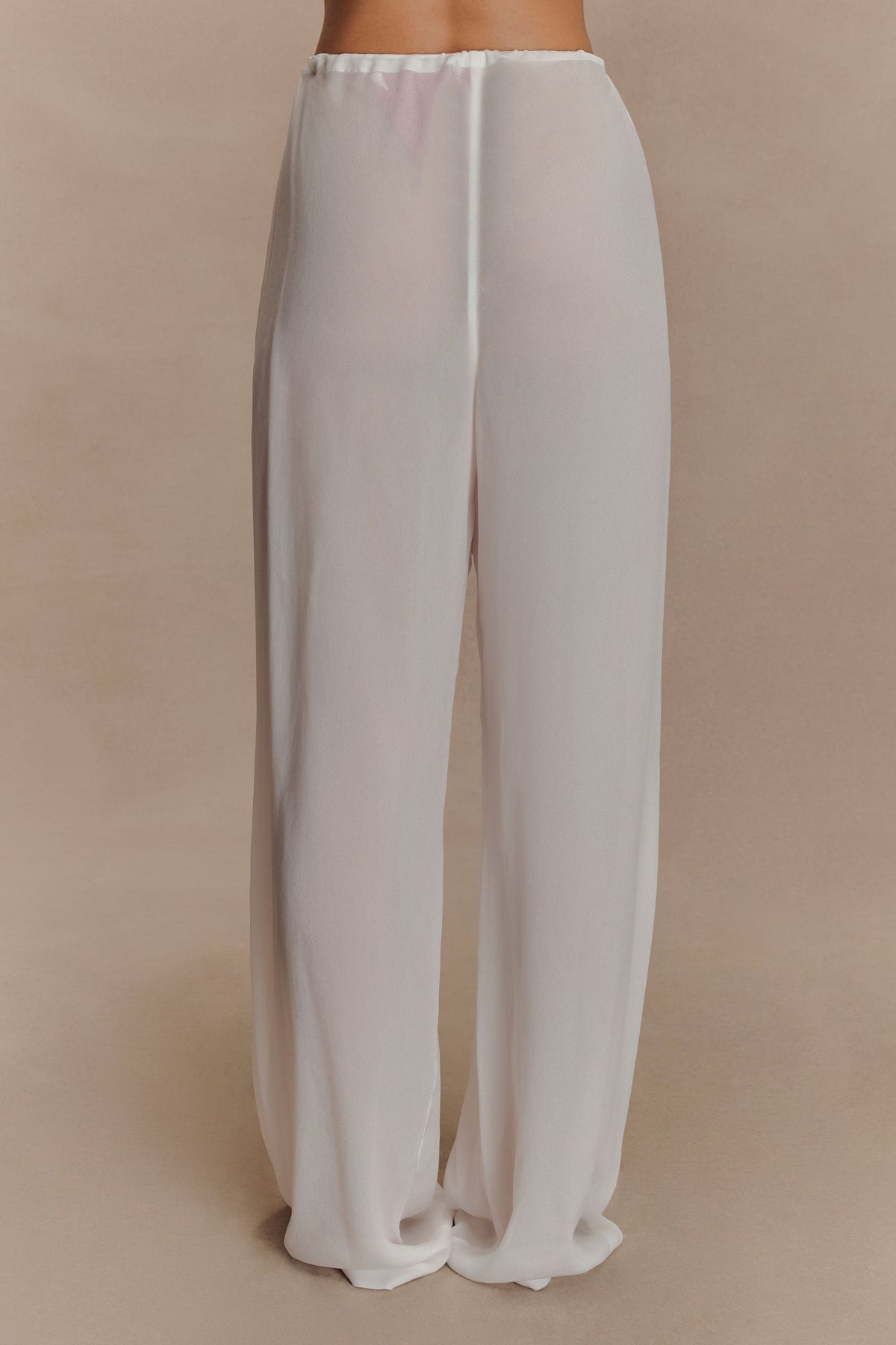 Tonya Sheer Straight Leg Pant - Ivory