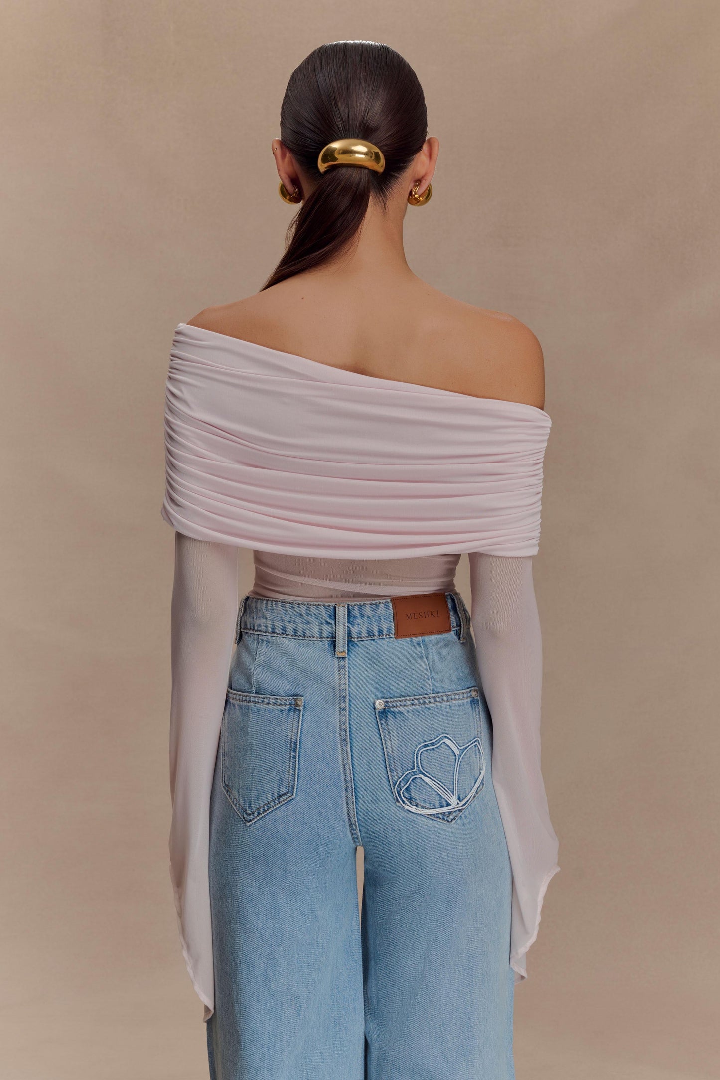 Dahlia One Shoulder Top - Pale Pink